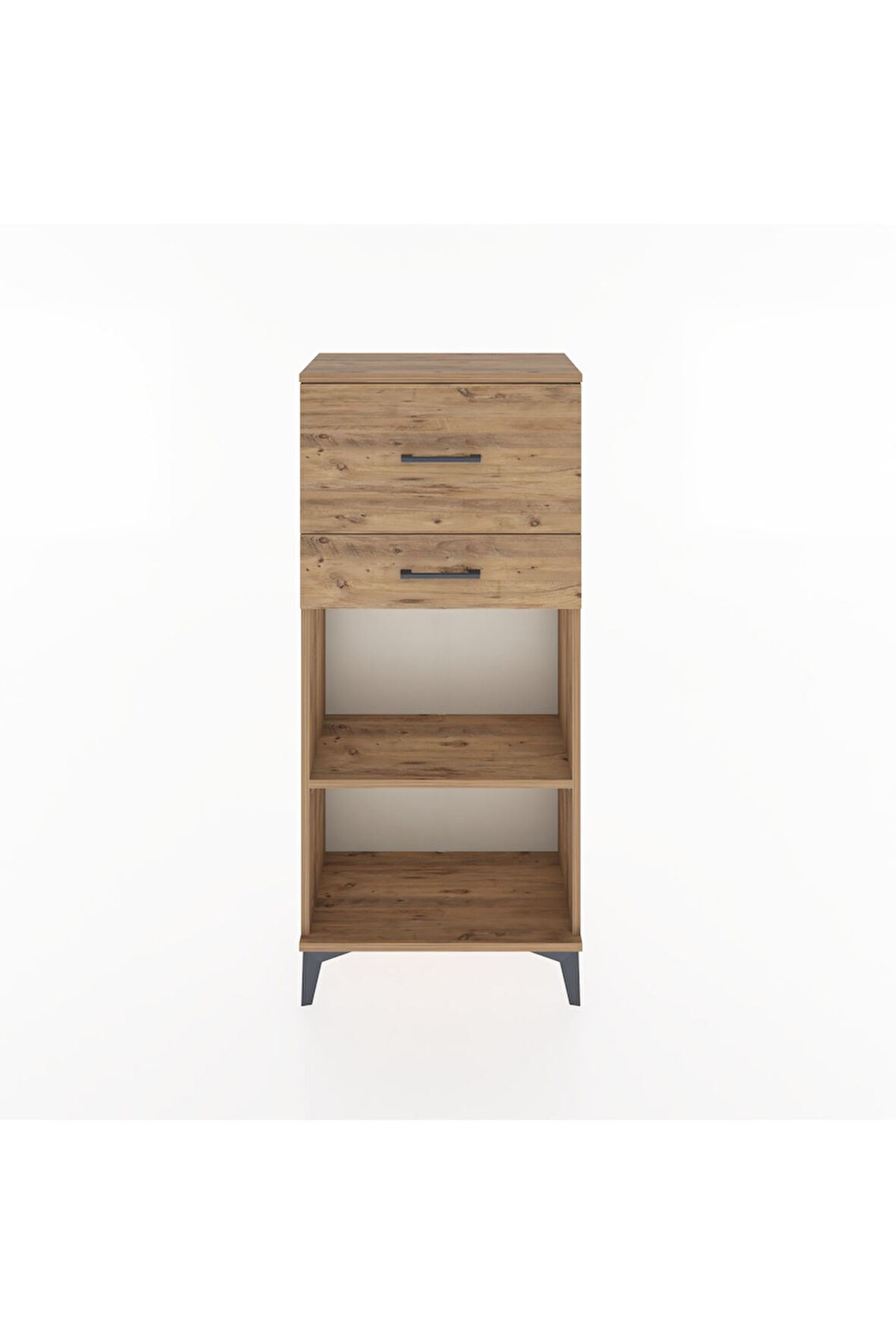 Hyperion Dolap Tek Raflı 2 Çekmeceli 60x44x134 Çam-Çam