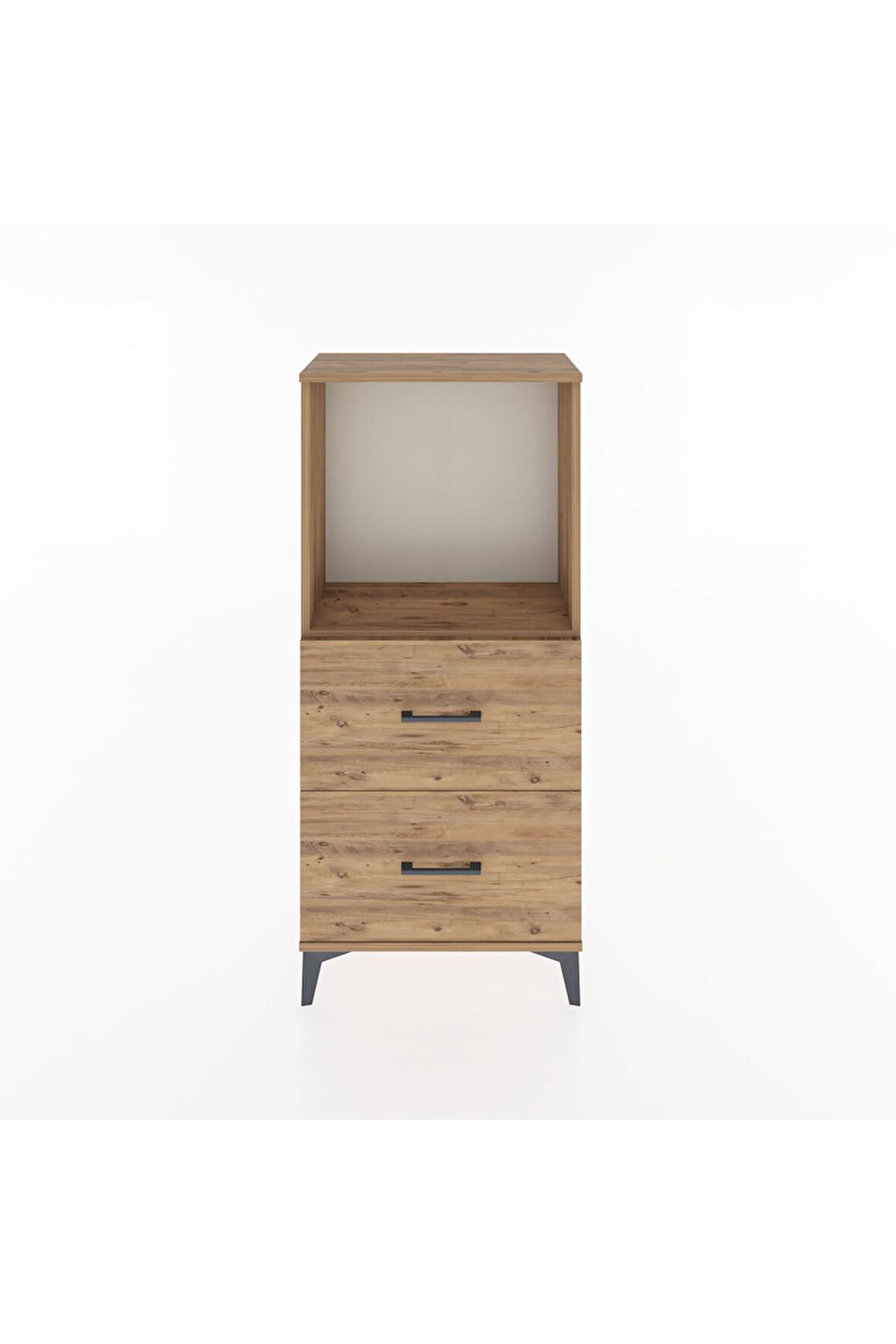 Hyperion Dolap Tek Raflı 2 Çekmeceli 60x44x134 Çam-Çam