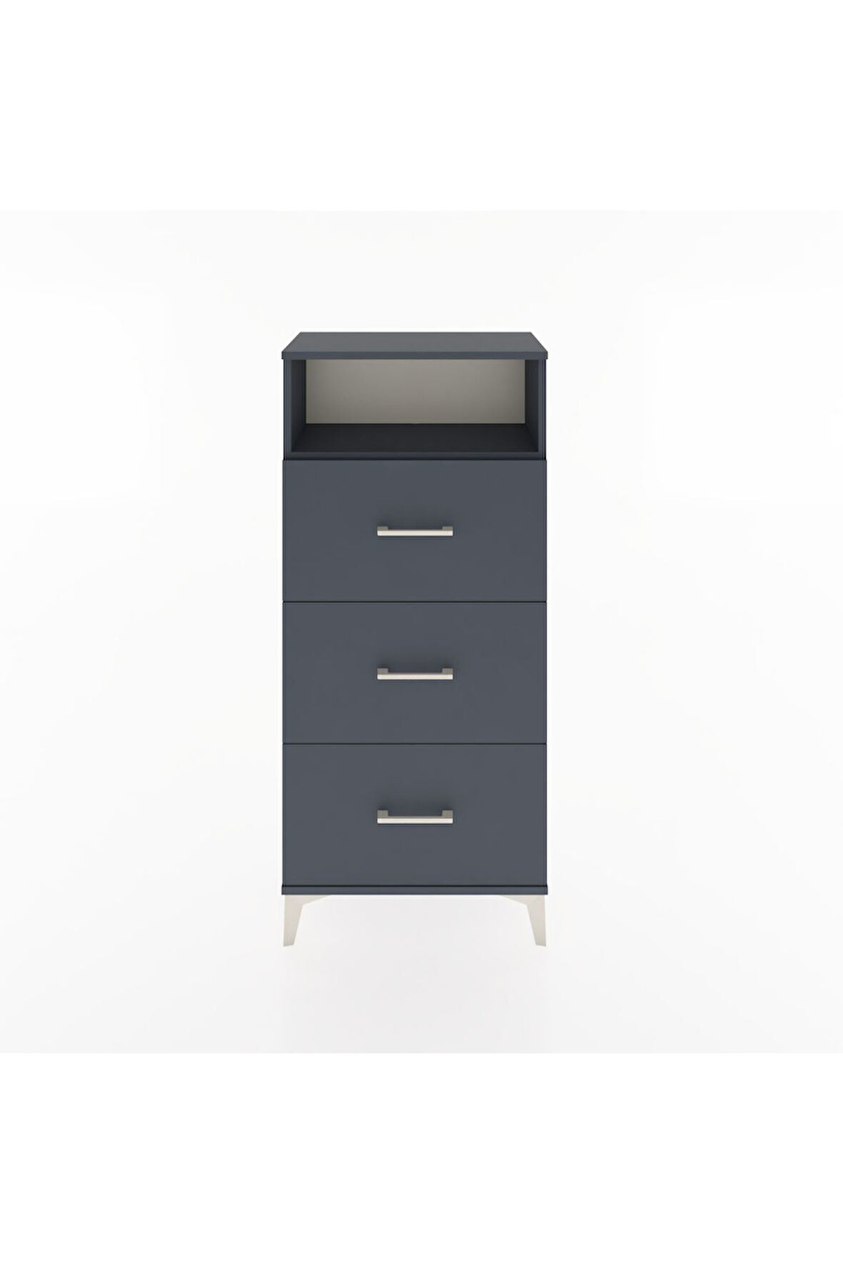 Hyperion Dolap Tek Raflı 3 Çekmeceli 60x44x134 Antrasit-Antrasit
