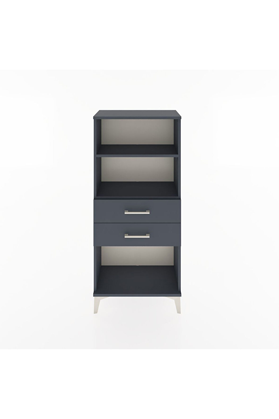Hyperion Dolap 2 Raflı 2 Çekmeceli 60x44x134 Antrasit-Antrasit