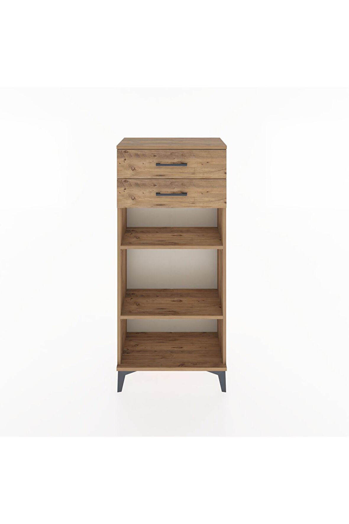 Hyperion Dolap 2 Raflı 2 Çekmeceli 60x44x134 Çam-Çam