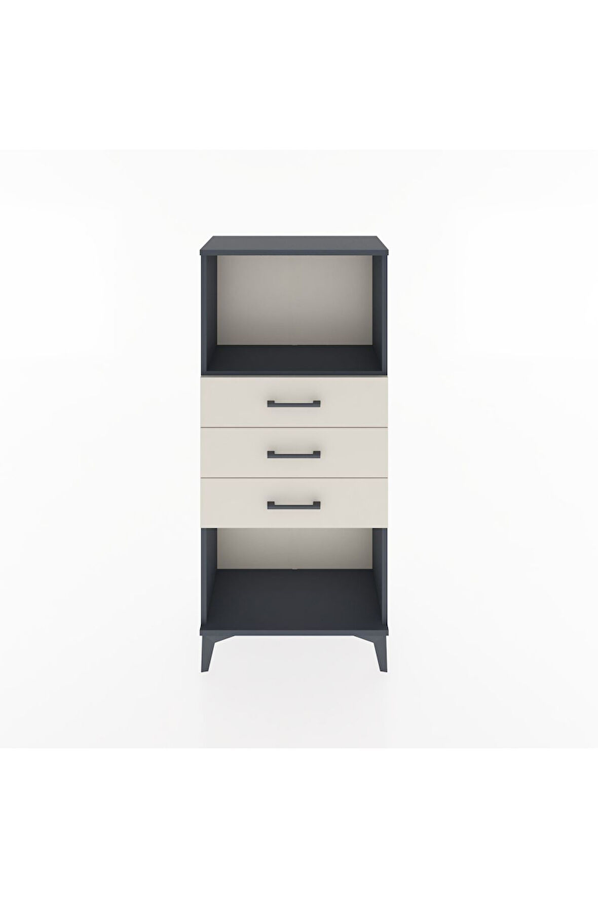 Hyperion Dolap Tek Raflı 3 Çekmeceli 60x44x134 Antrasit-Aytaşı