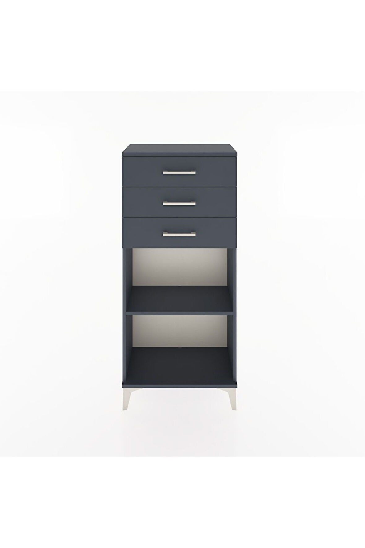 Hyperion Dolap Tek Raflı 3 Çekmeceli 60x44x134 Antrasit-Antrasit