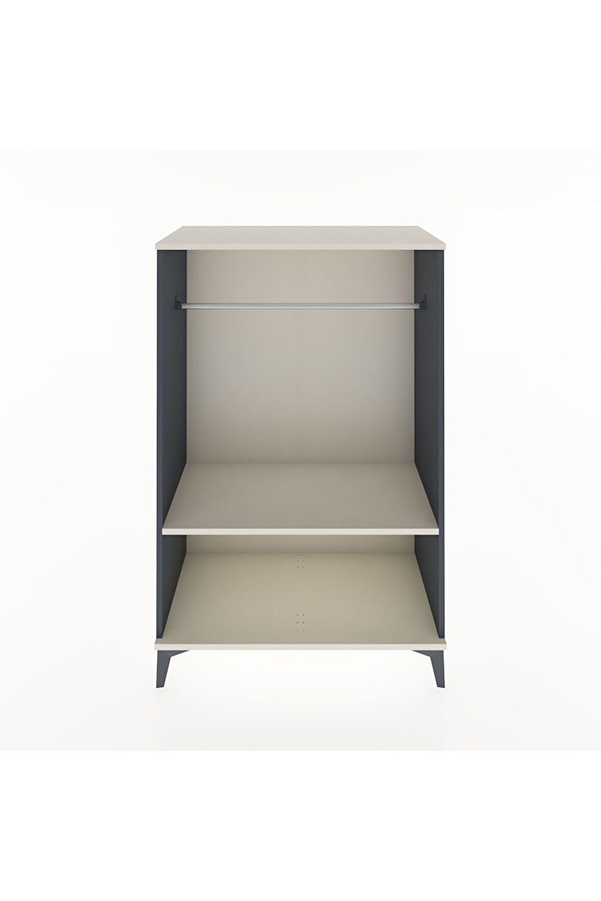 Hyperion Dolap Tek Raflı Tek Askılı 88x44x134 Antrasit-Aytaşı