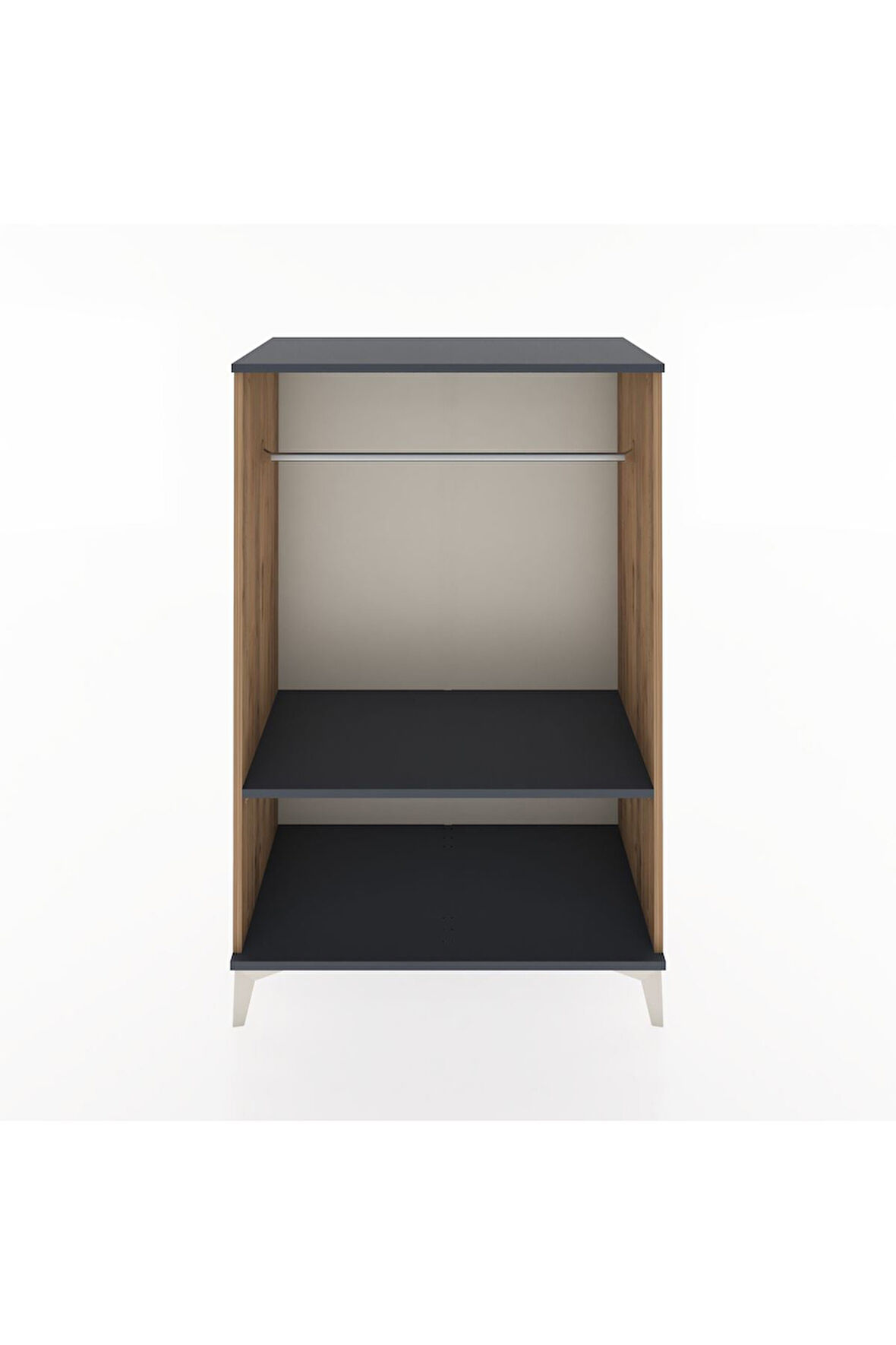 Hyperion Dolap Tek Raflı Tek Askılı 88x44x134 Çam-Antrasit