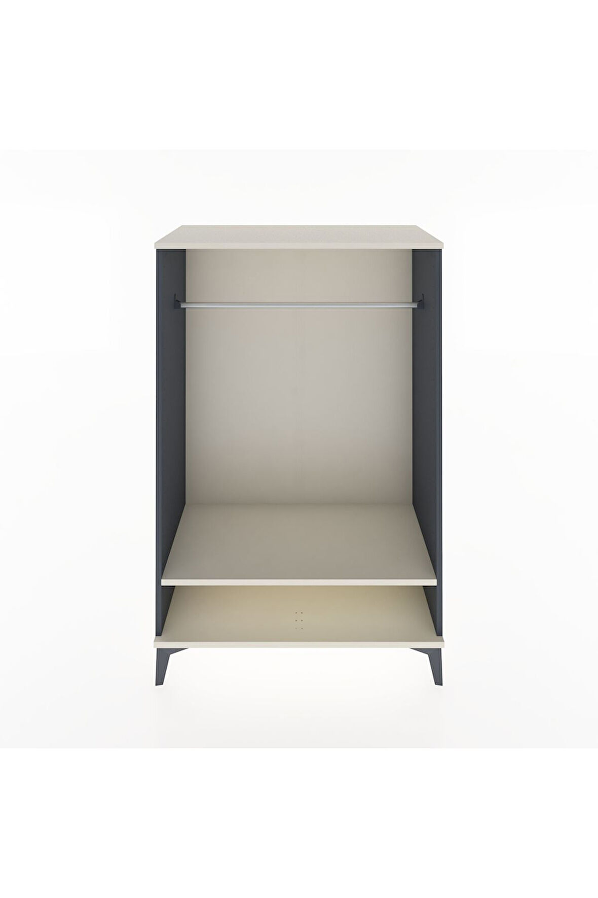 Hyperion Dolap Tek Raflı Tek Askılı 88x44x134 Antrasit-Aytaşı