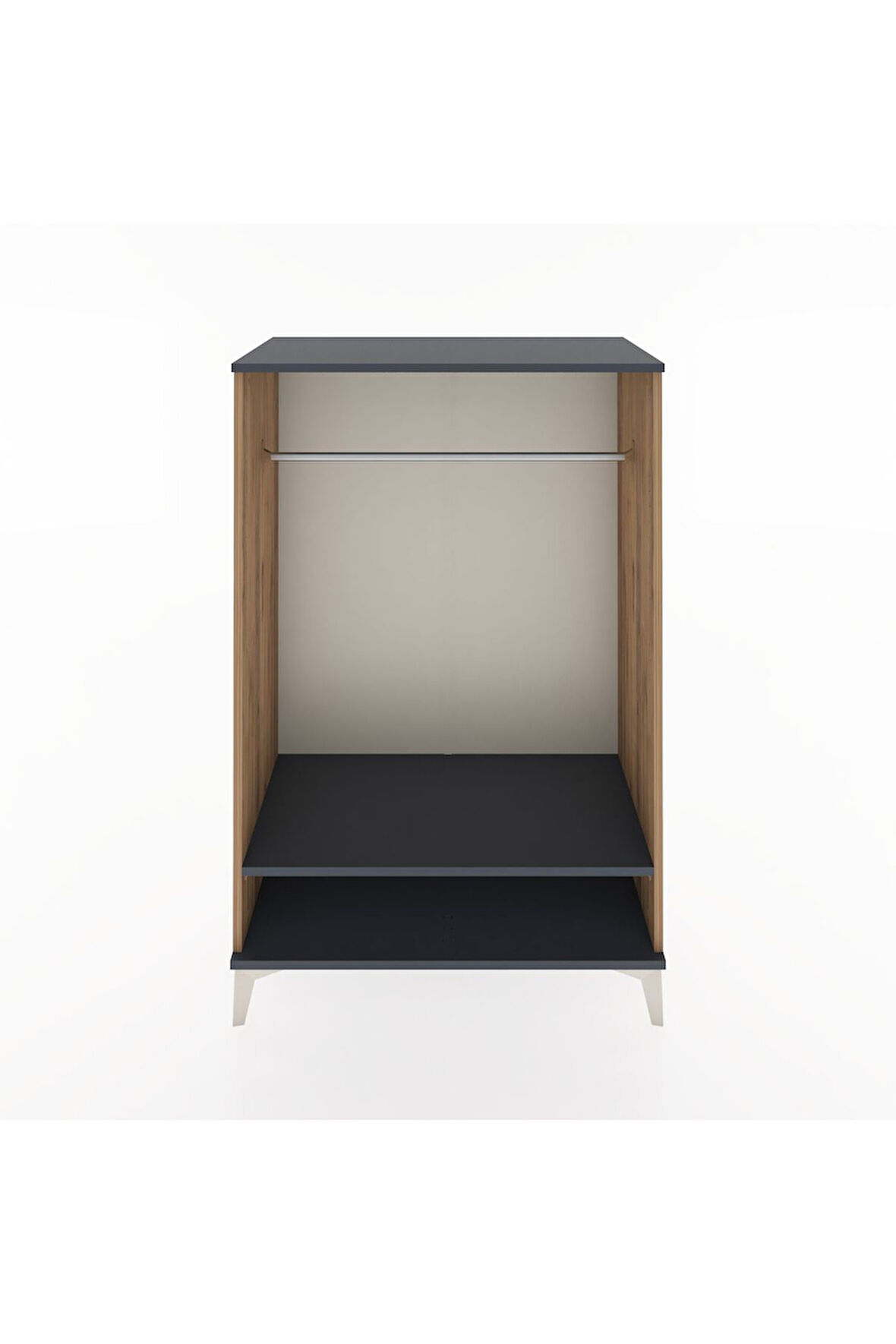 Hyperion Dolap Tek Raflı Tek Askılı 88x44x134 Çam-Antrasit
