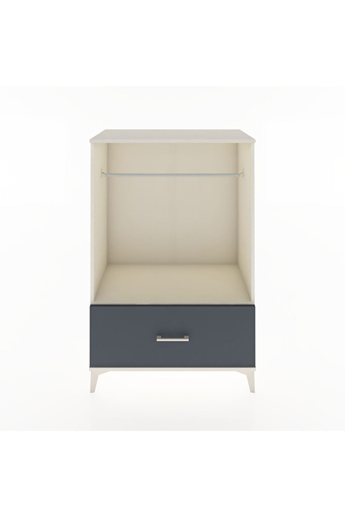 Hyperion Dolap Tek Raflı Tek Çekmeceli Tek Askılı 88x44x134 Aytaşı-Antrasit