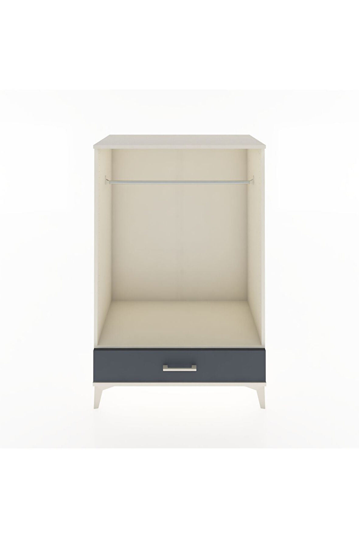 Hyperion Dolap Tek Raflı Tek Çekmeceli Tek Askılı 88x44x134 Aytaşı-Antrasit