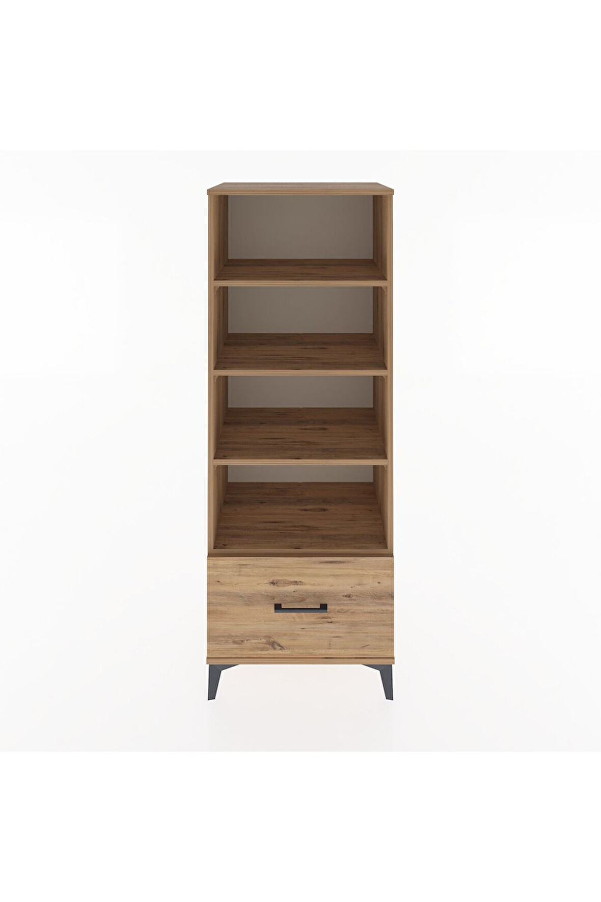 Hyperion Dolap 4 Raflı Tek Çekmeceli 60x44x163 Çam-Çam