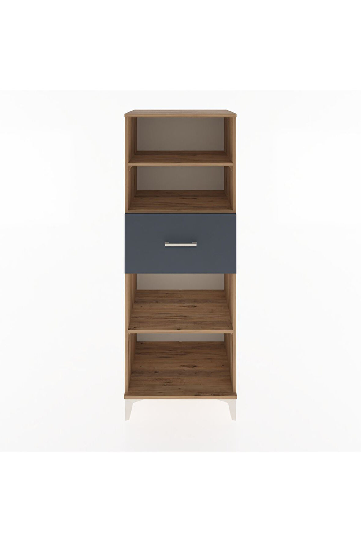 Hyperion Dolap 3 Raflı Tek Çekmeceli 60x44x163 Çam-Antrasit
