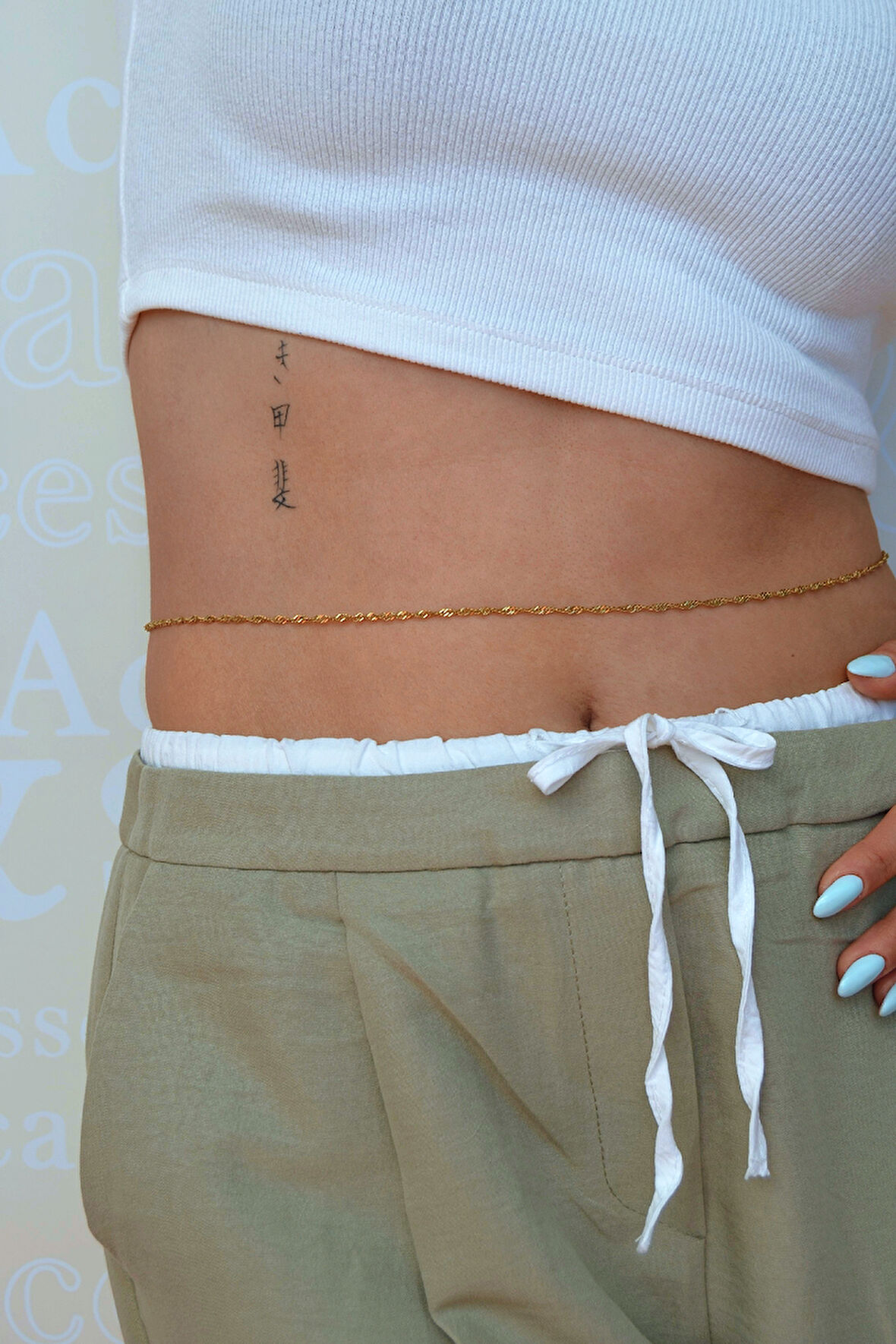 Dönmeli Pırıltılı Model Çelik Bel Zinciri – Suya Dayanıklı