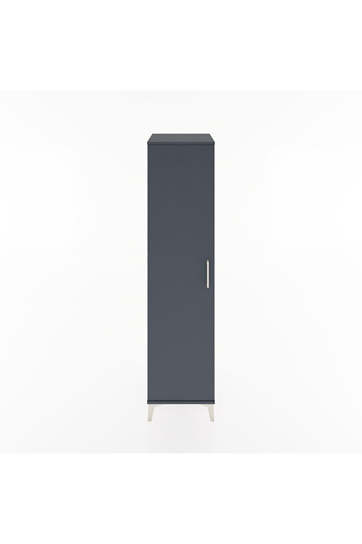 Hyperion Dolap 2 Raflı Tek Kapaklı Tek Askılı 44x44x182 Antrasit-Antrasit