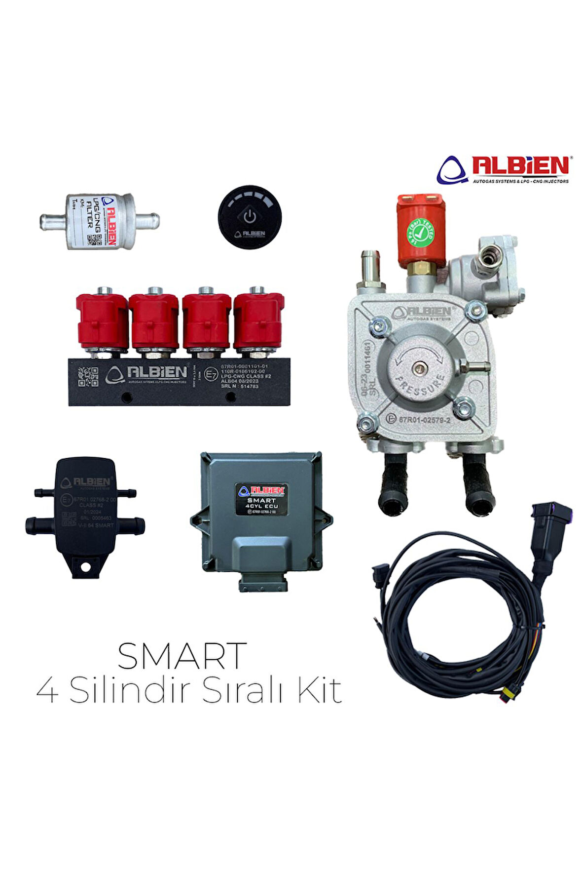 Kesicili Sıralı Sistem SMART 4 Silindir Lpg Kit