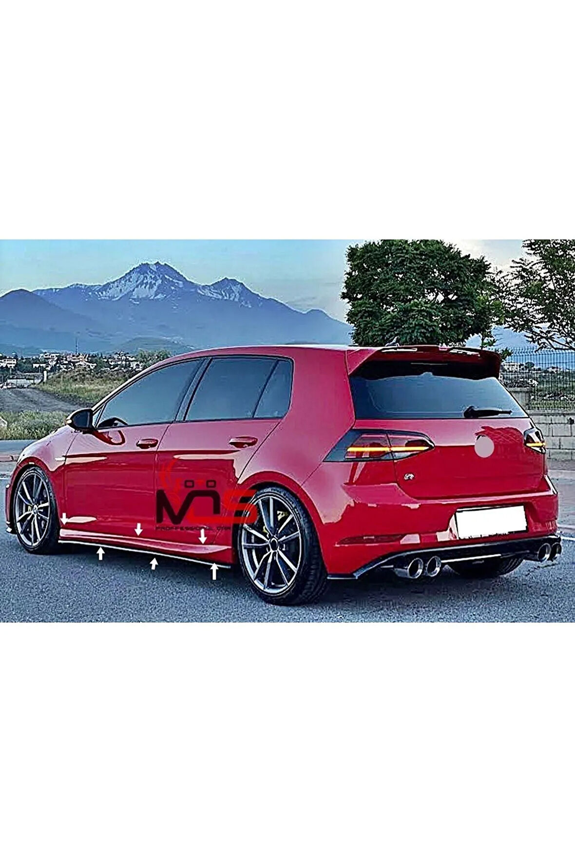 VW GOLF 7 AERO MARŞPİYEL SAĞ SOL TAKIM FİBERGLASS BOYASIZ