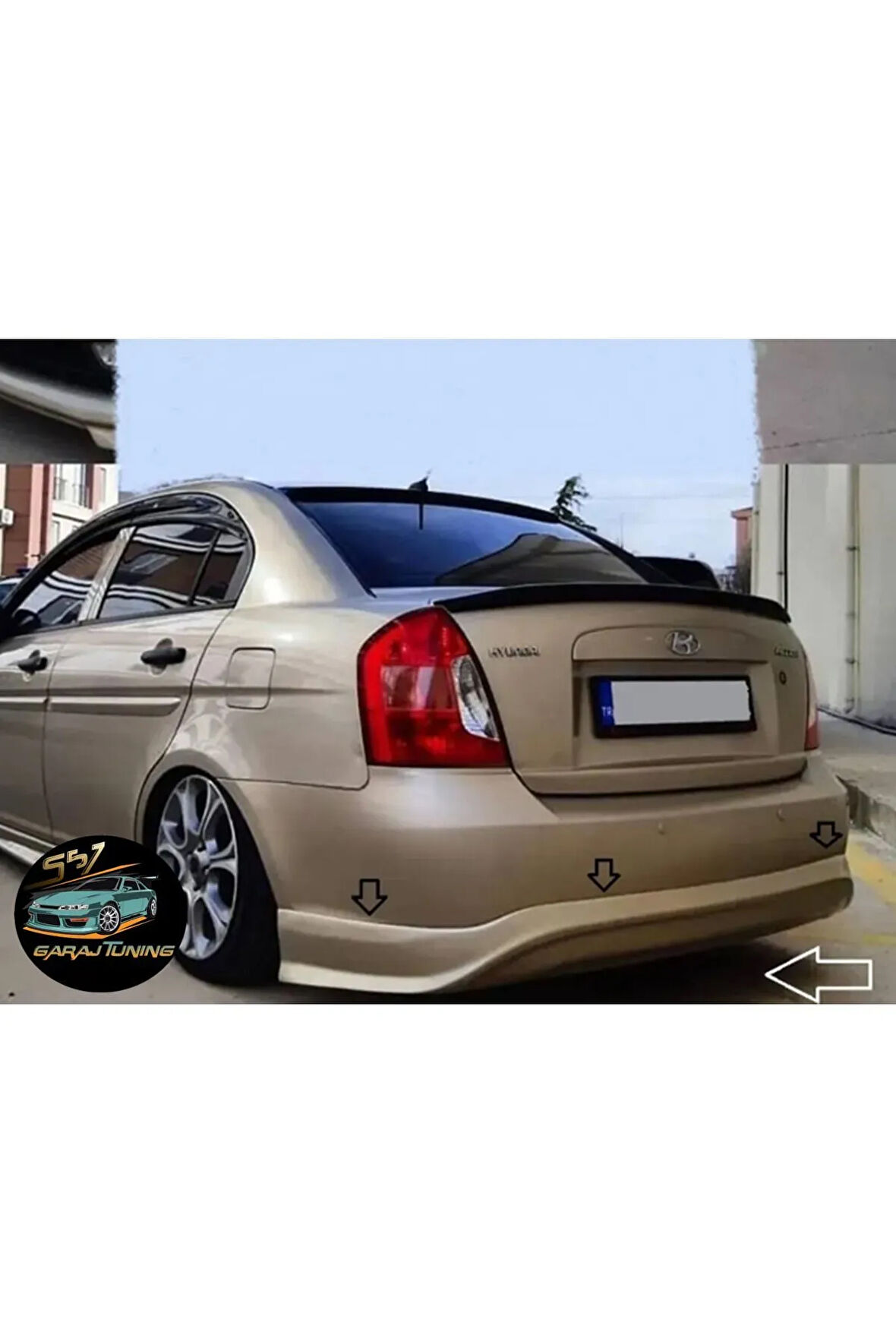 HYUNDAİ ACCENT ERA GT ARKA TAMPON EKİ FİBERGLASS BOYASIZ