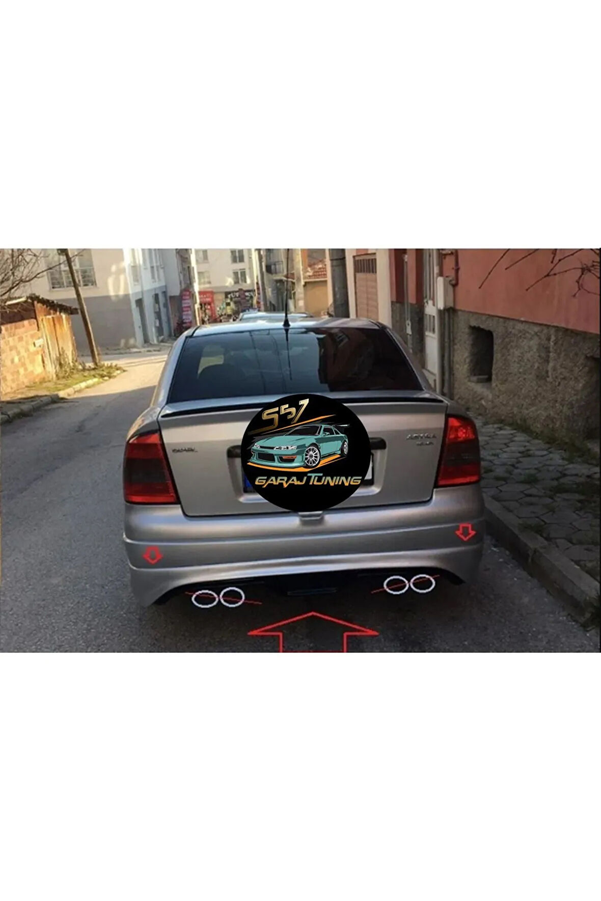 OPEL ASTRA G SEDAN CUSTOM ARKA TAMPON EKİ FİBERGLASS BOYASIZ