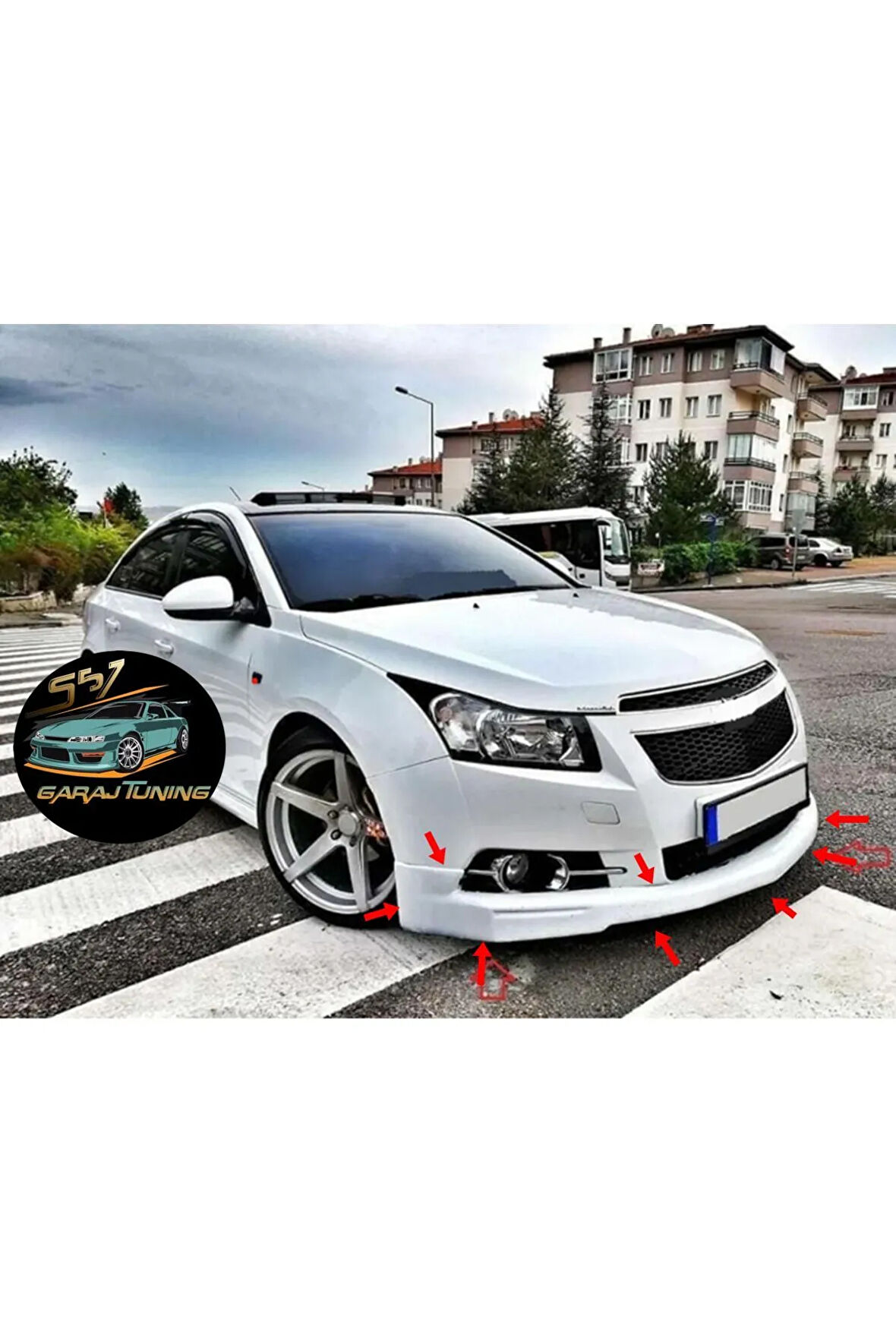 CHEVROLET CRUZE EDİTİON MAKYAJLI ÖN TAMPON EKİ FİBERGLASS BOYASIZ