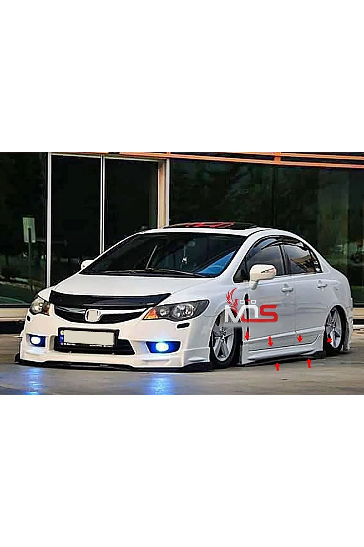 HONDA CİVİC FD6 MÜGEN MARŞPİYEL SAĞ SOL TAKIM FİBERGLASS BOYASIZ