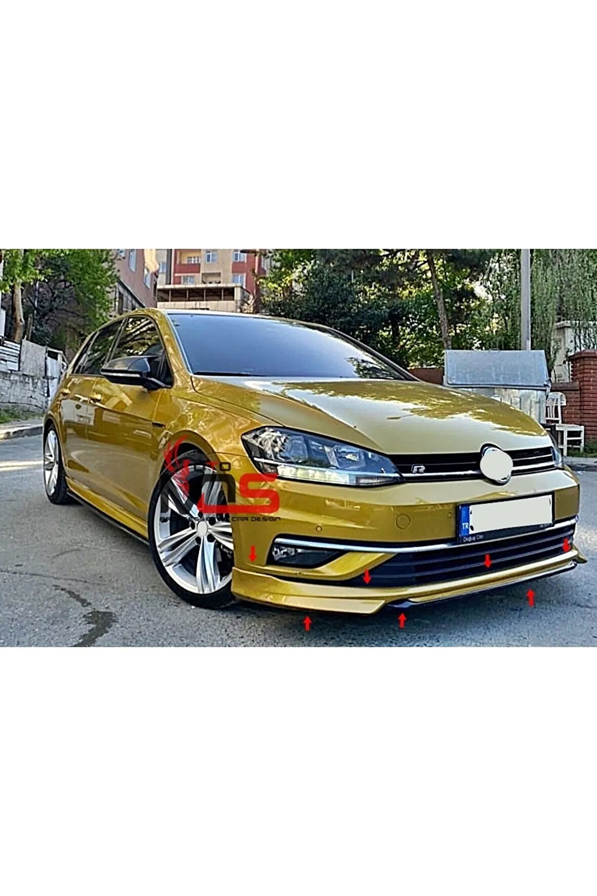 Vw Golf 7 Ön Tampon Eki Karlık Fiberglass Boyasız