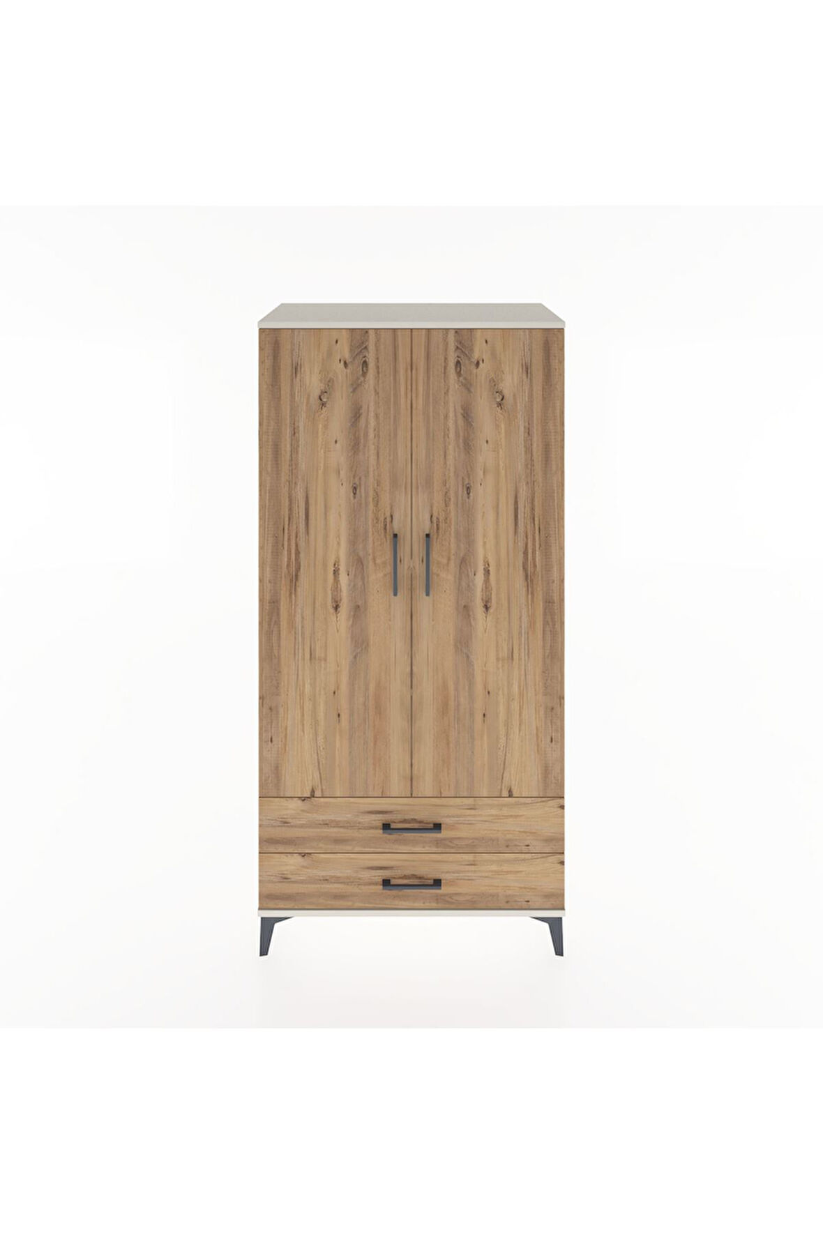 Hyperion Dolap 4 Raflı 2 Çekmeceli 2 Kapaklı 88x44x182 Aytaşı-Çam