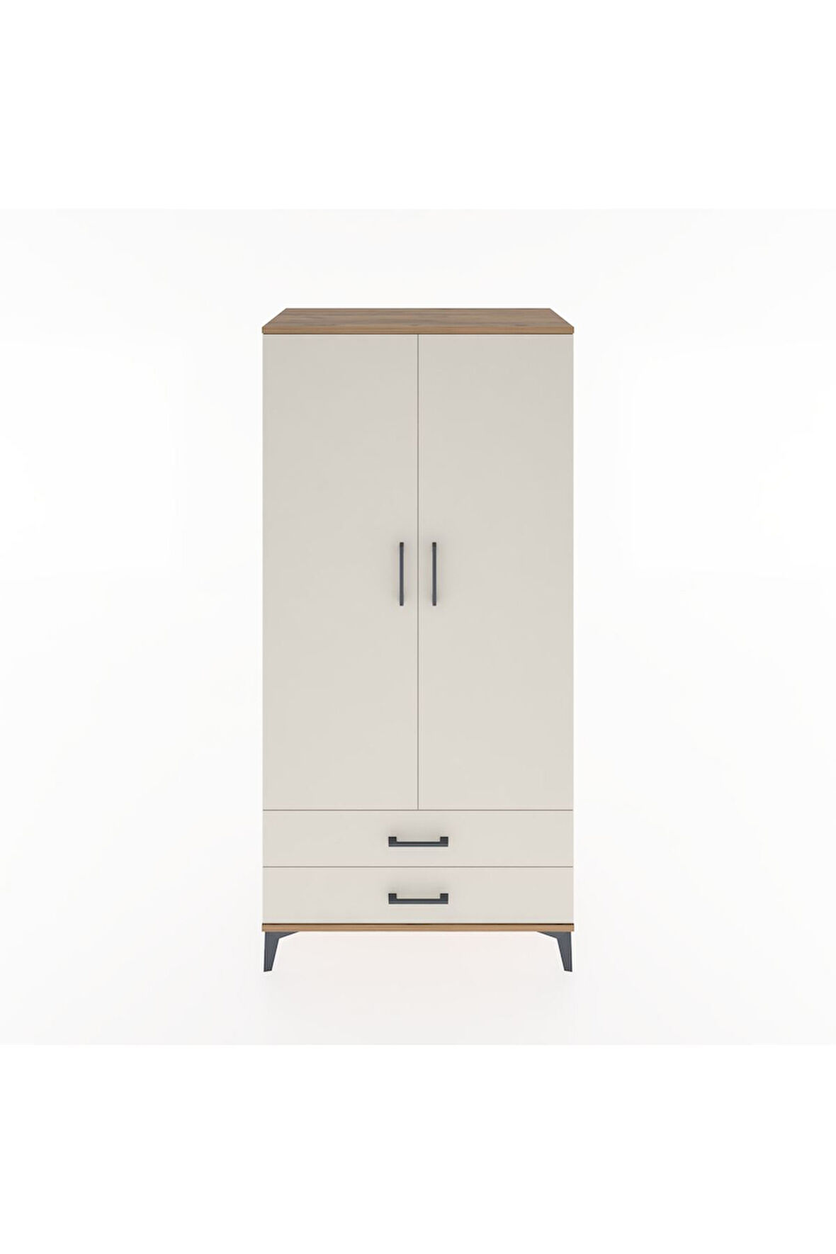 Hyperion Dolap 4 Raflı 2 Çekmeceli 2 Kapaklı 88x44x182 Çam-Aytaşı