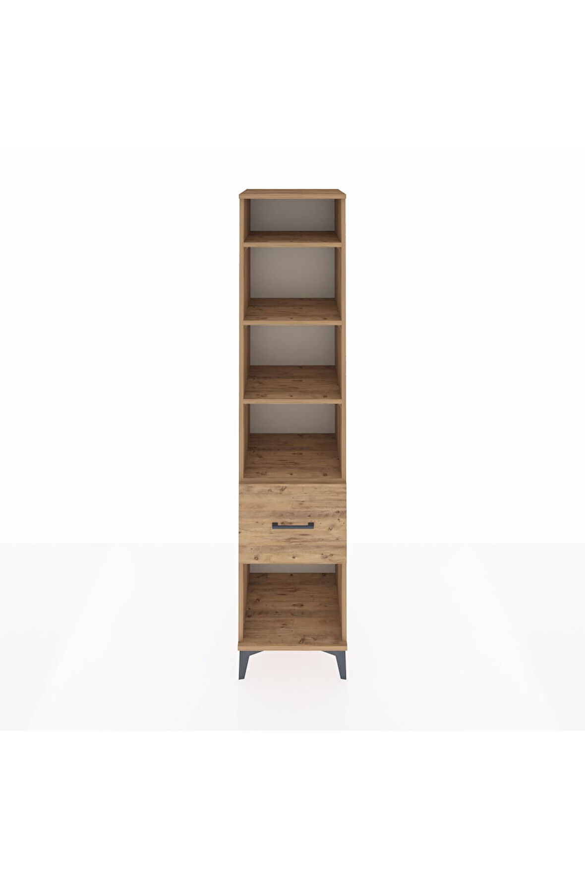 Hyperion Dolap 4 Raflı Tek Çekmeceli 44x44x195 Çam-Çam