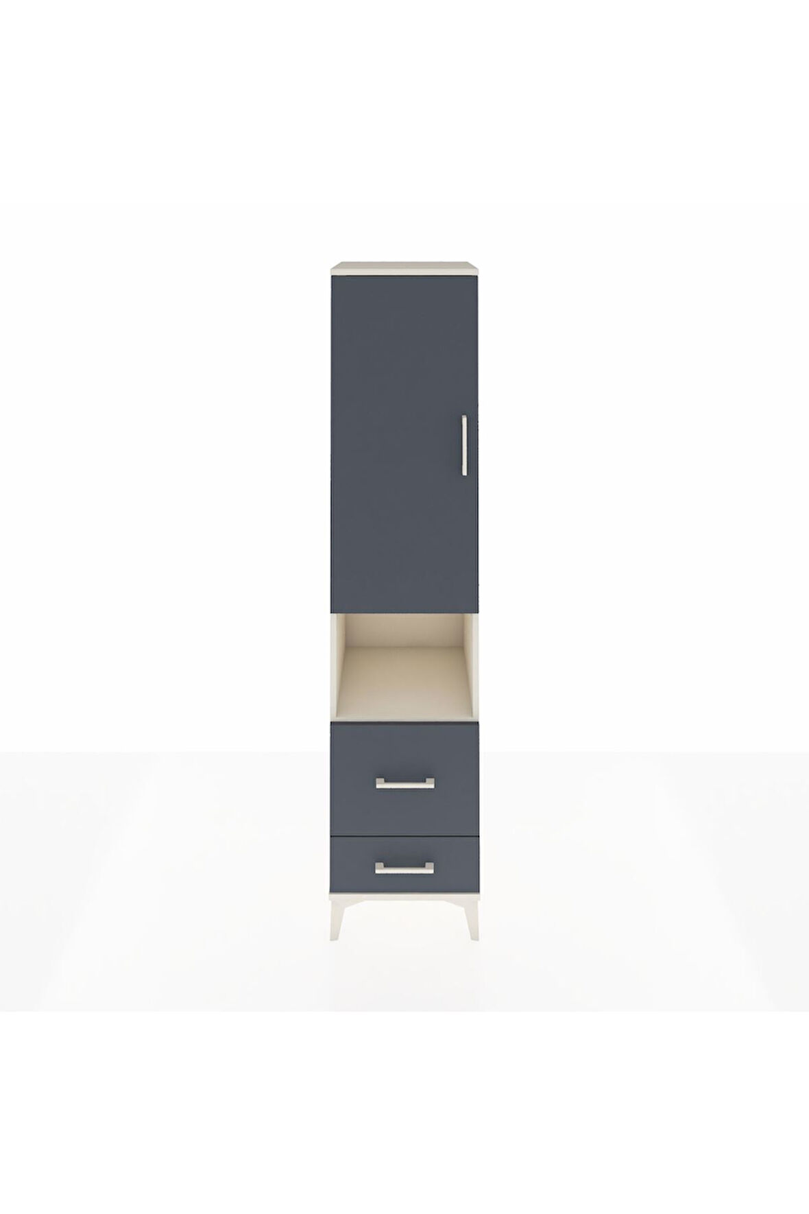 Hyperion Dolap 2 Raflı 2 Çekmeceli Tek Askılı 44x44x195 Aytaşı-Antrasit