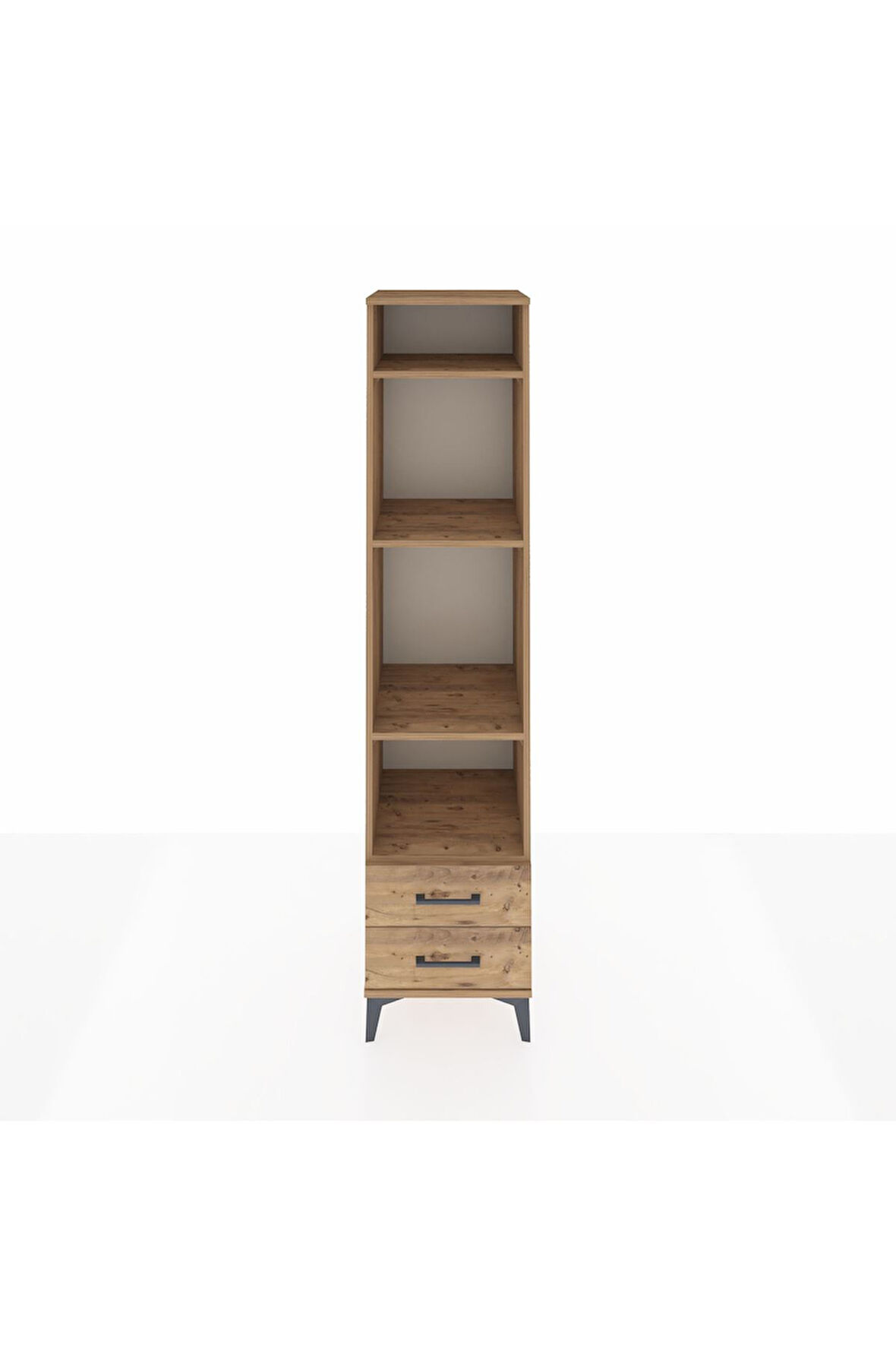 Hyperion Dolap 4 Raflı 2 Çekmeceli 44x44x195 Çam-Çam