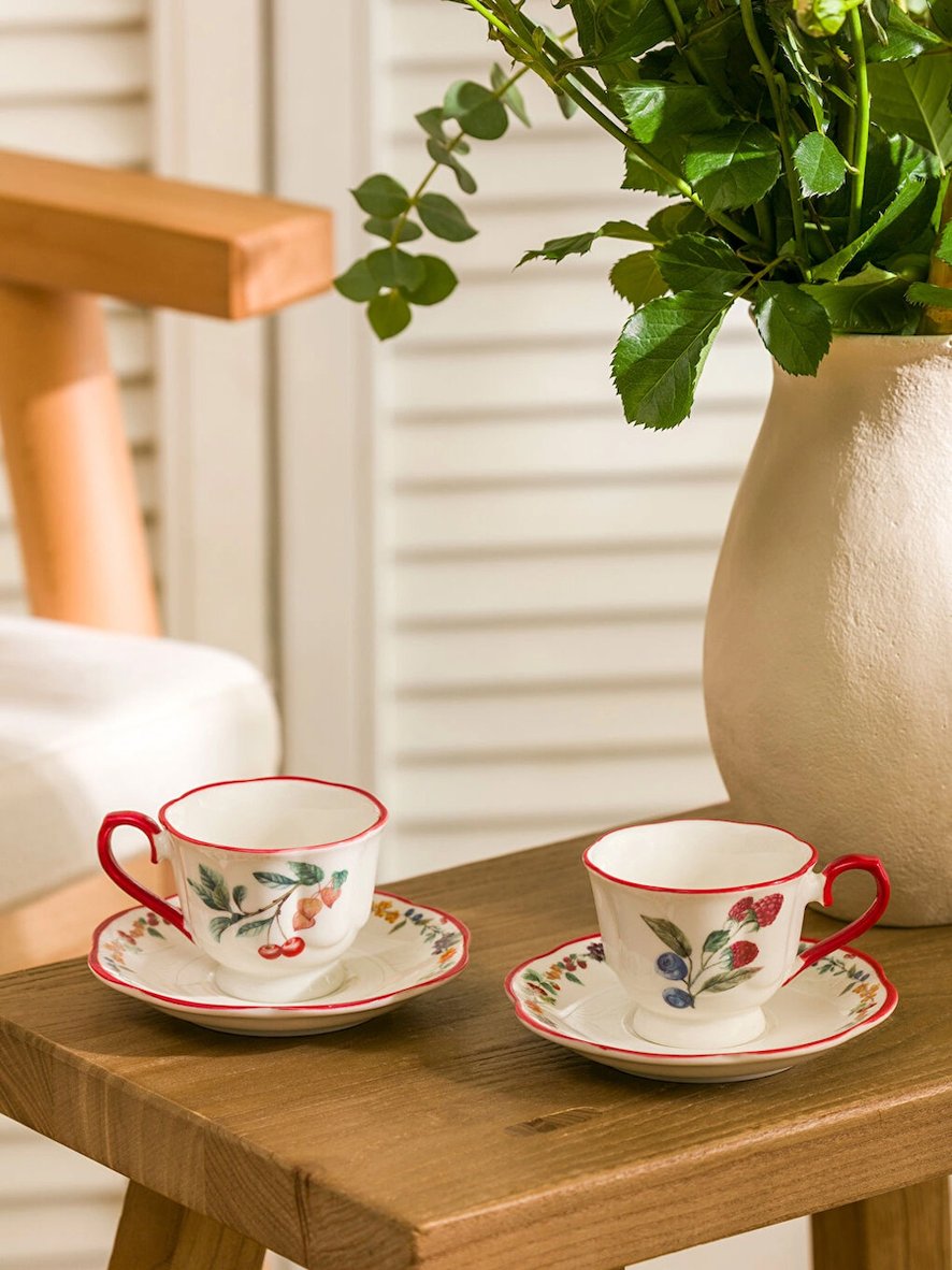 LCW HOME Karişik Baskılı 2 Kişilik Porselen Kahve Fincan Takımı 90 ml ...