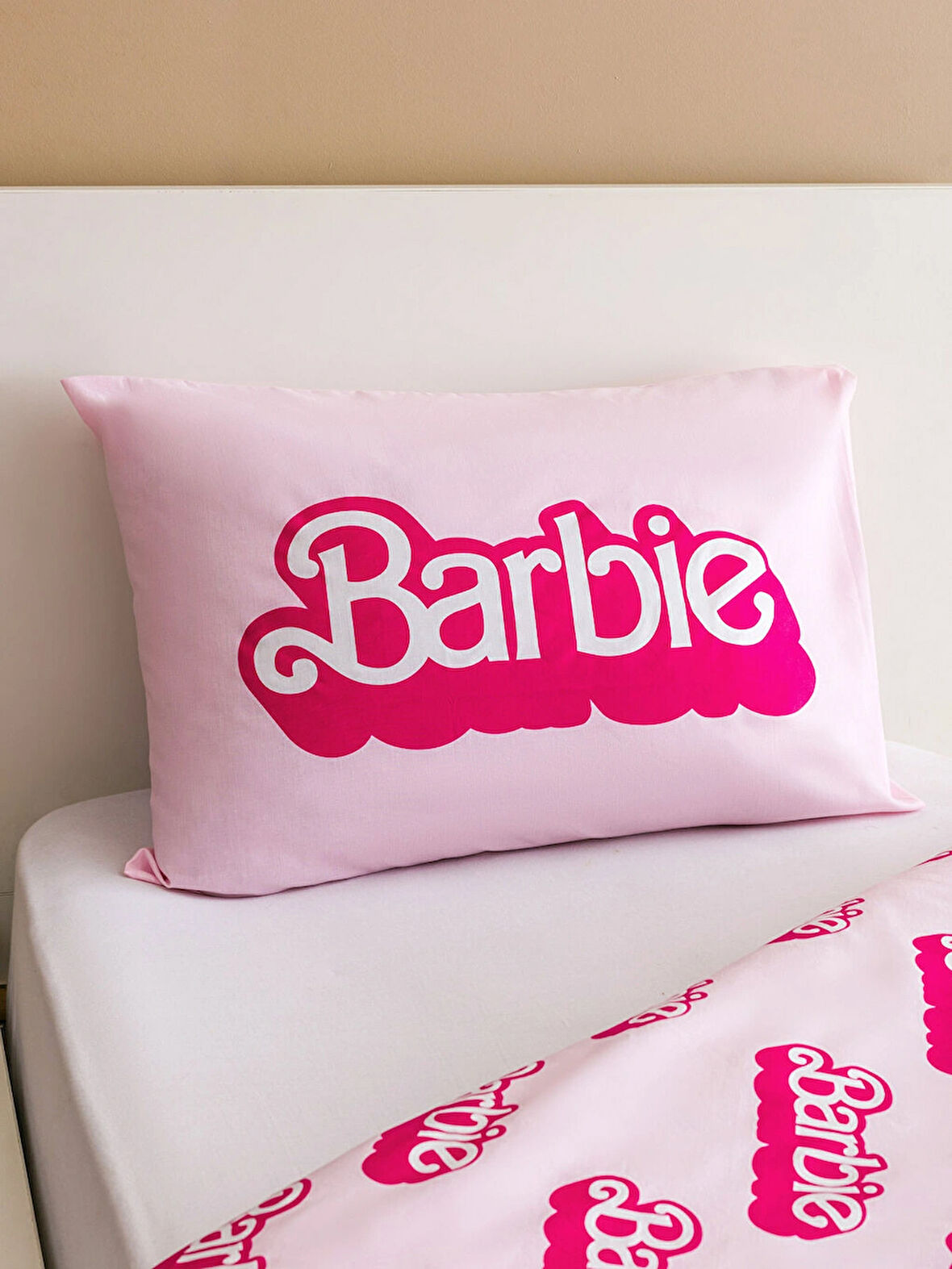 LCW HOME Pembe Barbie Baskılı Çocuk Nevresim Seti