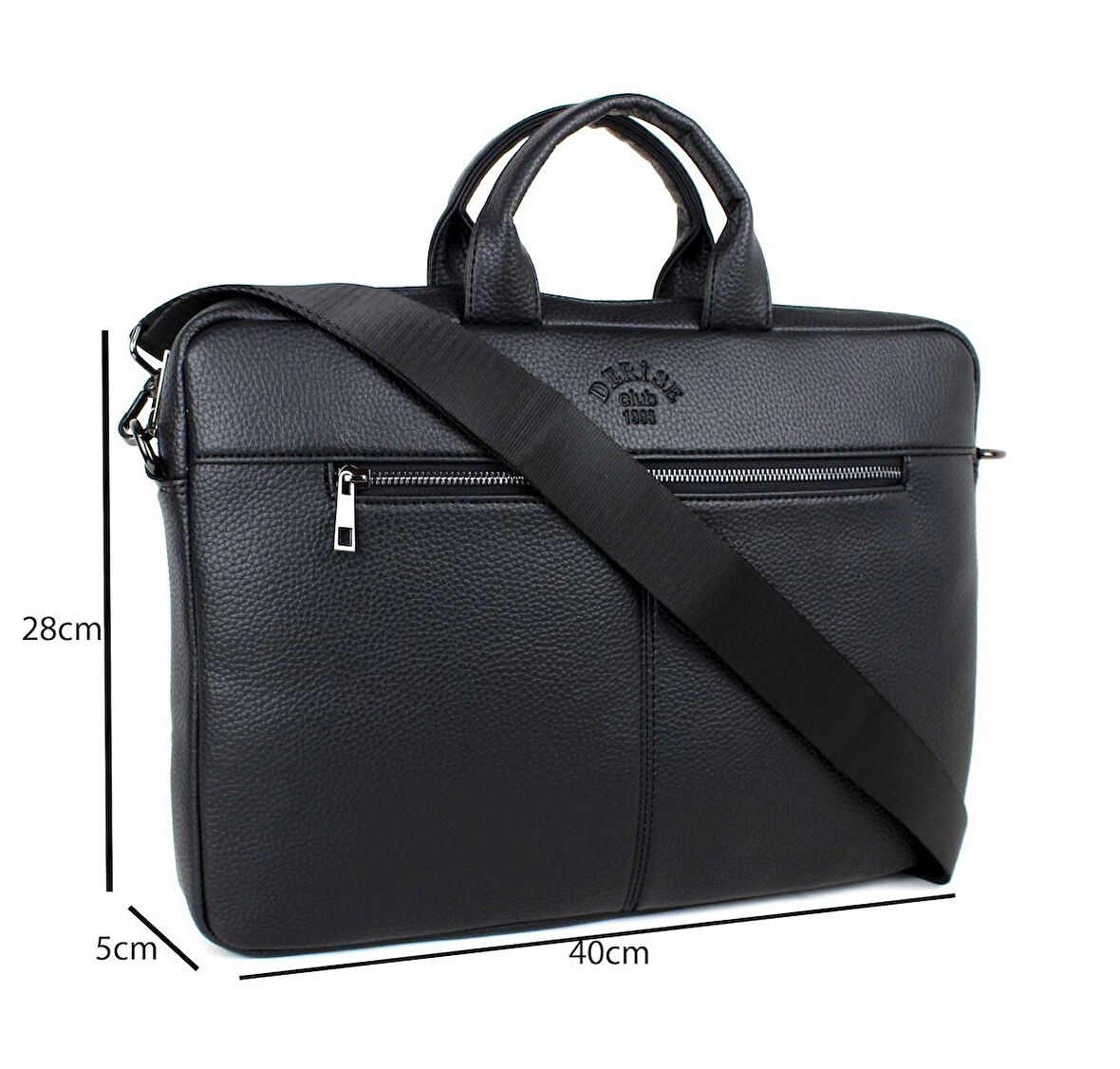 Siyah Renk Unisex Omuz Askılı Dosya Tablet Notebook Çantası 15,6 Inç Laptop Ve Evrak Çantası