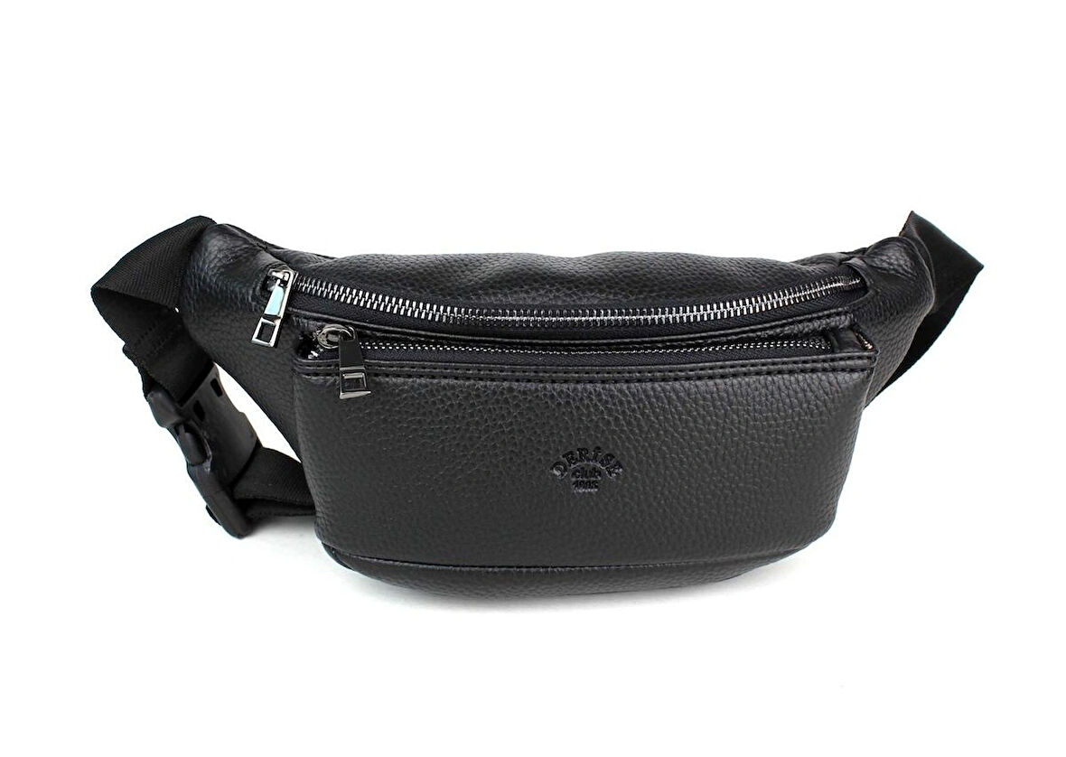 Erkek Siyah Çok Cepli Omuz ve Bel Çantası