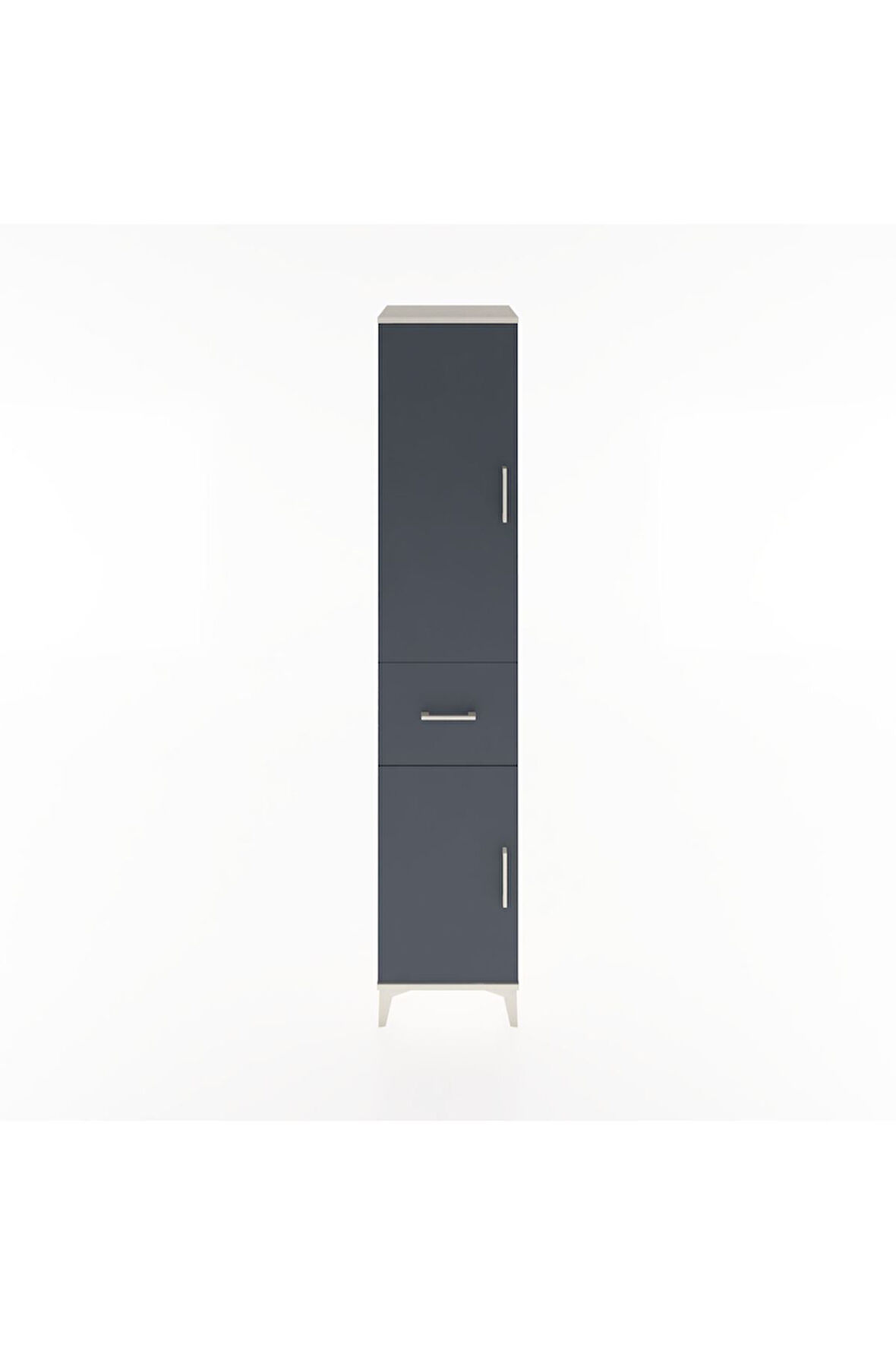 Hyperion Dolap 4 Raflı Tek Çekmeceli 2 Kapaklı 44x44x221 Aytaşı-Antrasit