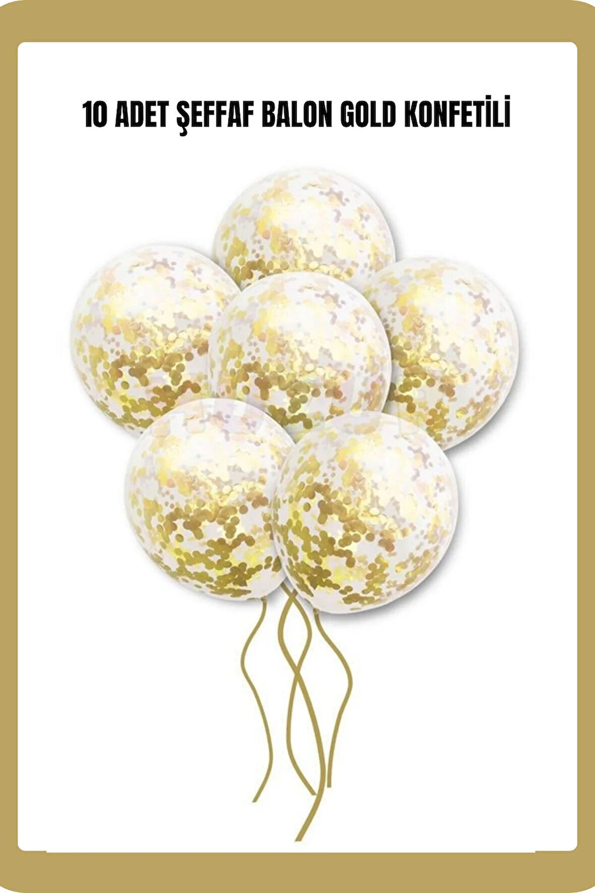 Şeffaf Balon Pul Konfetili 10 Adet Parti Doğum Günü