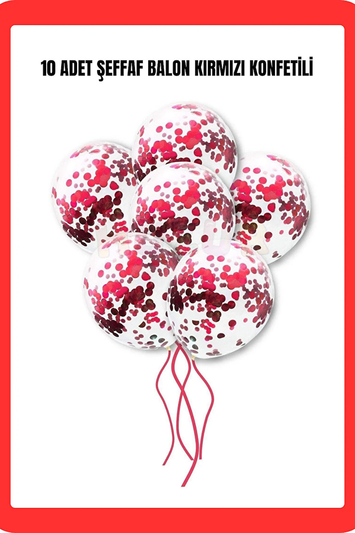 Şeffaf Balon Pul Konfetili 10 Adet 12 inc Parti Doğum Günü