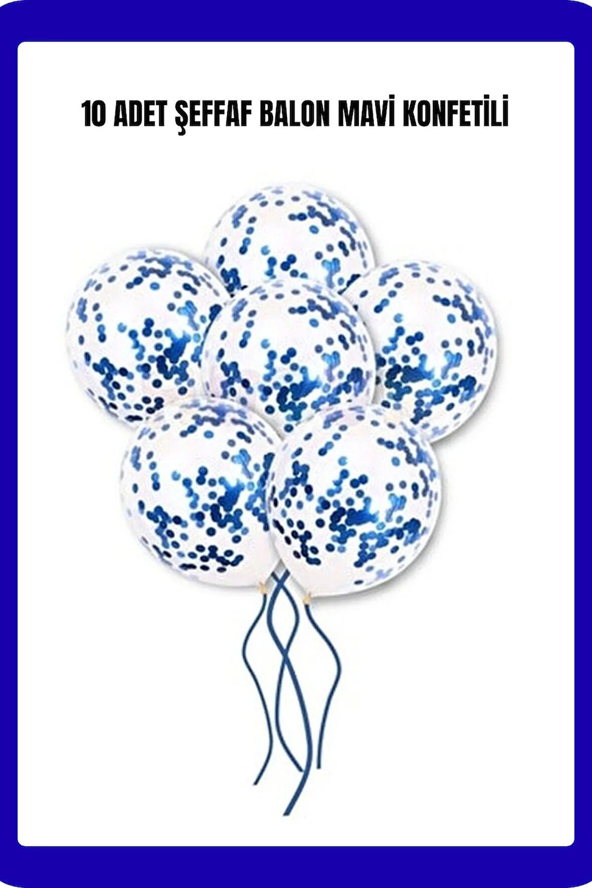 Şeffaf Balon Pul Konfetili 10 Adet Parti Doğum Günü