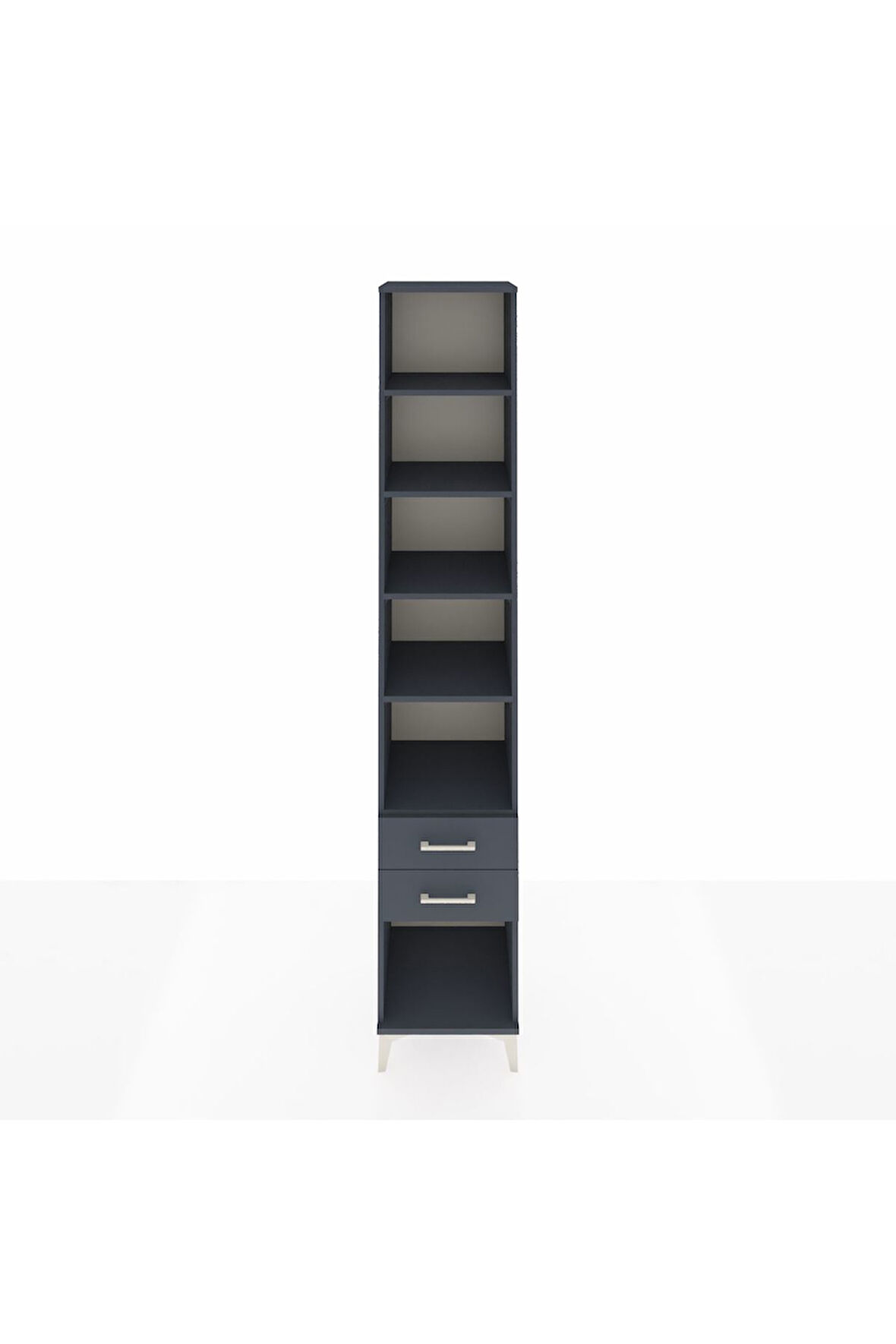 Hyperion Dolap 5 Raflı 2 Çekmeceli 44x44x243 Antrasit-Antrasit