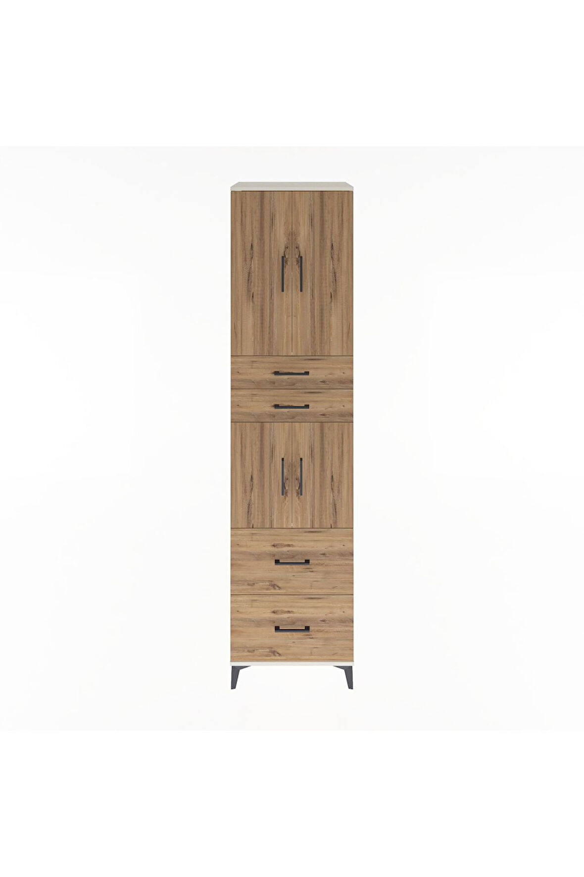 Hyperion Dolap 3 Raflı 4 Çekmeceli 4 Kapaklı 60x44x243 Aytaşı-Çam