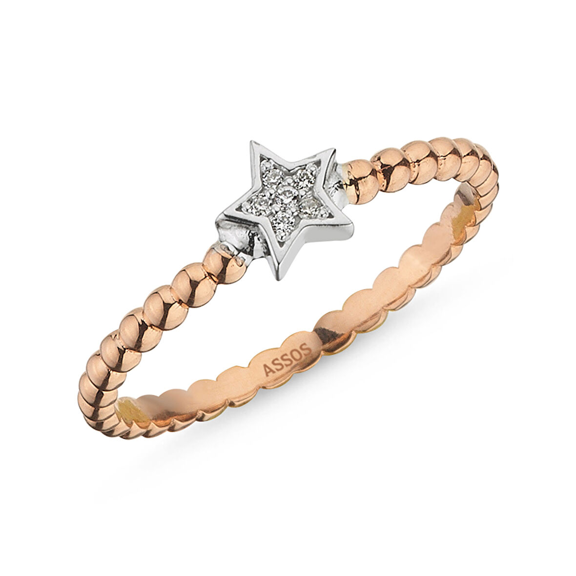 0.04 Karat Yıldız Formlu Pırlanta Yüzük