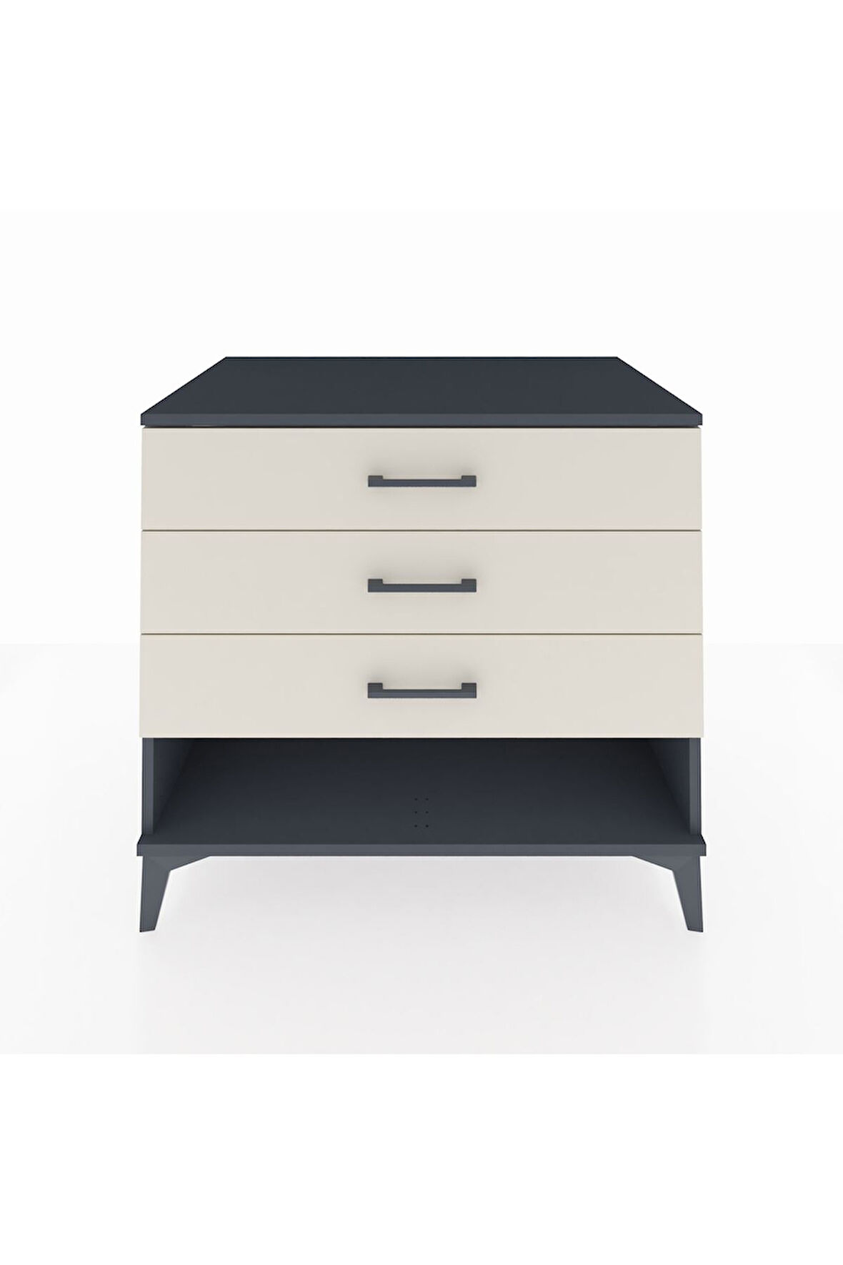 Kronos Şifonyer 3 Çekmeceli 88x59x80 Antrasit-Aytaşı