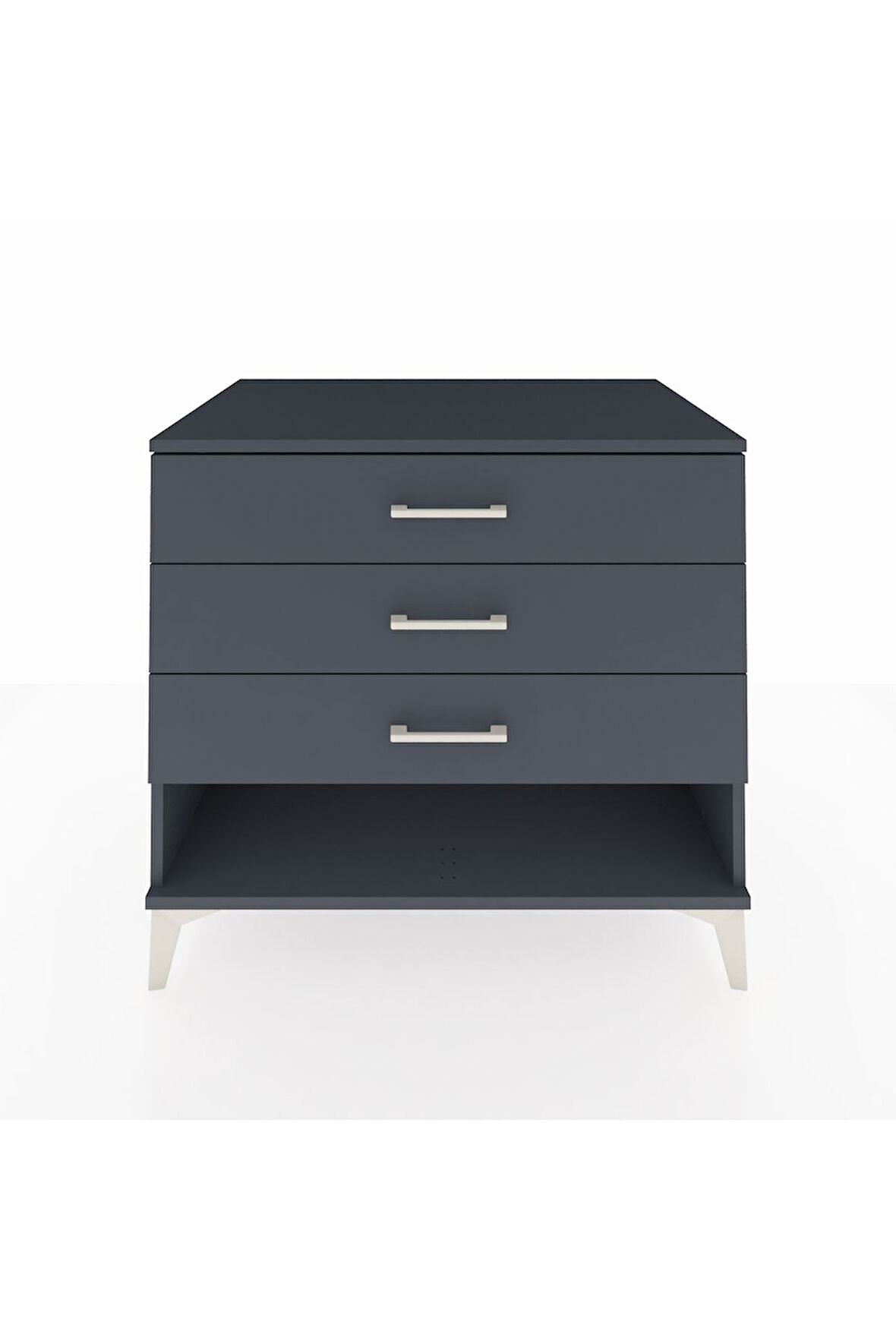 Kronos Şifonyer 3 Çekmeceli 88x59x80 Antrasit-Antrasit