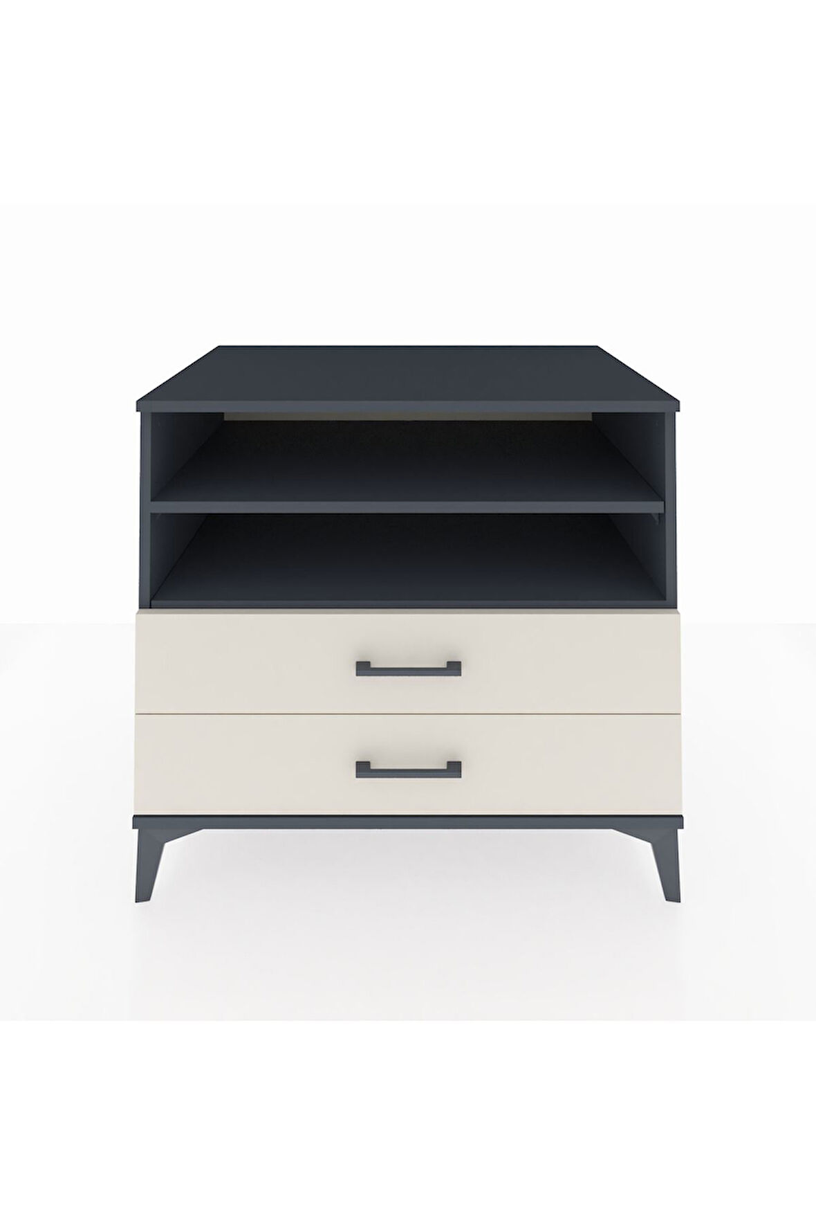 Kronos Şifonyer 2 Raflı 2 Çekmeceli 88x59x80 Antrasit-Aytaşı