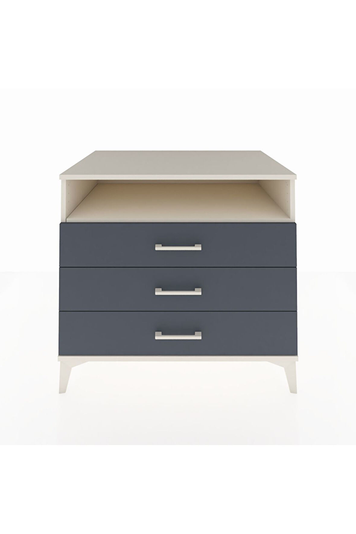 Kronos Şifonyer Tek Raflı 3 Çekmeceli 88x59x80 Aytaşı-Antrasit