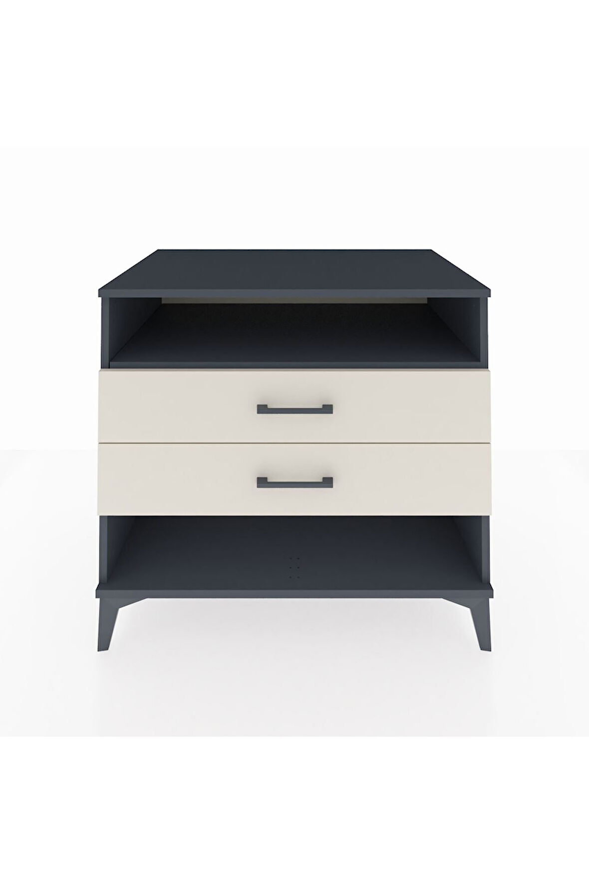 Kronos Şifonyer Tek Raflı 2 Çekmeceli 88x59x80 Antrasit-Aytaşı