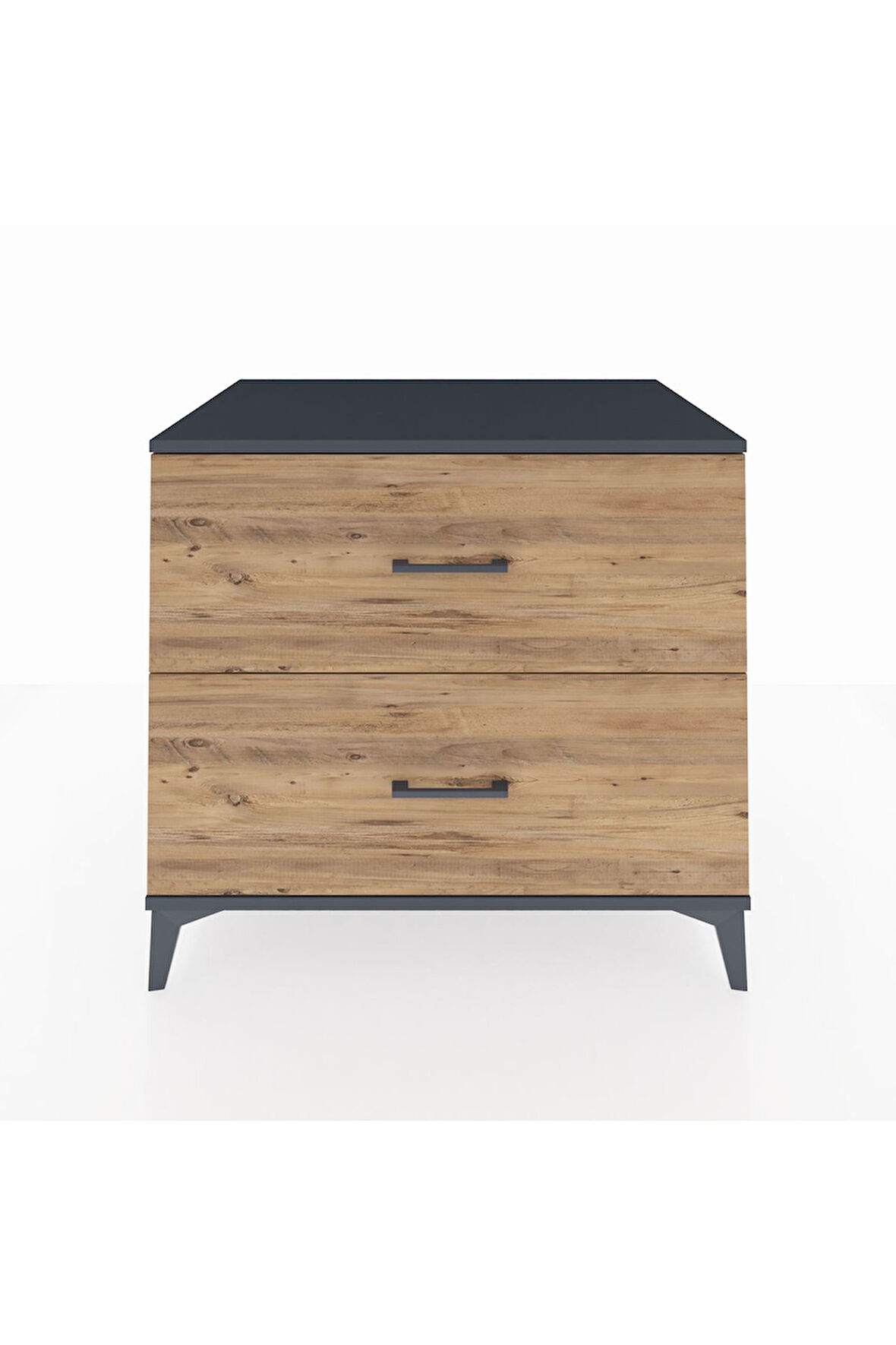 Kronos Şifonyer 2 Çekmeceli 88x59x80 Antrasit-Çam