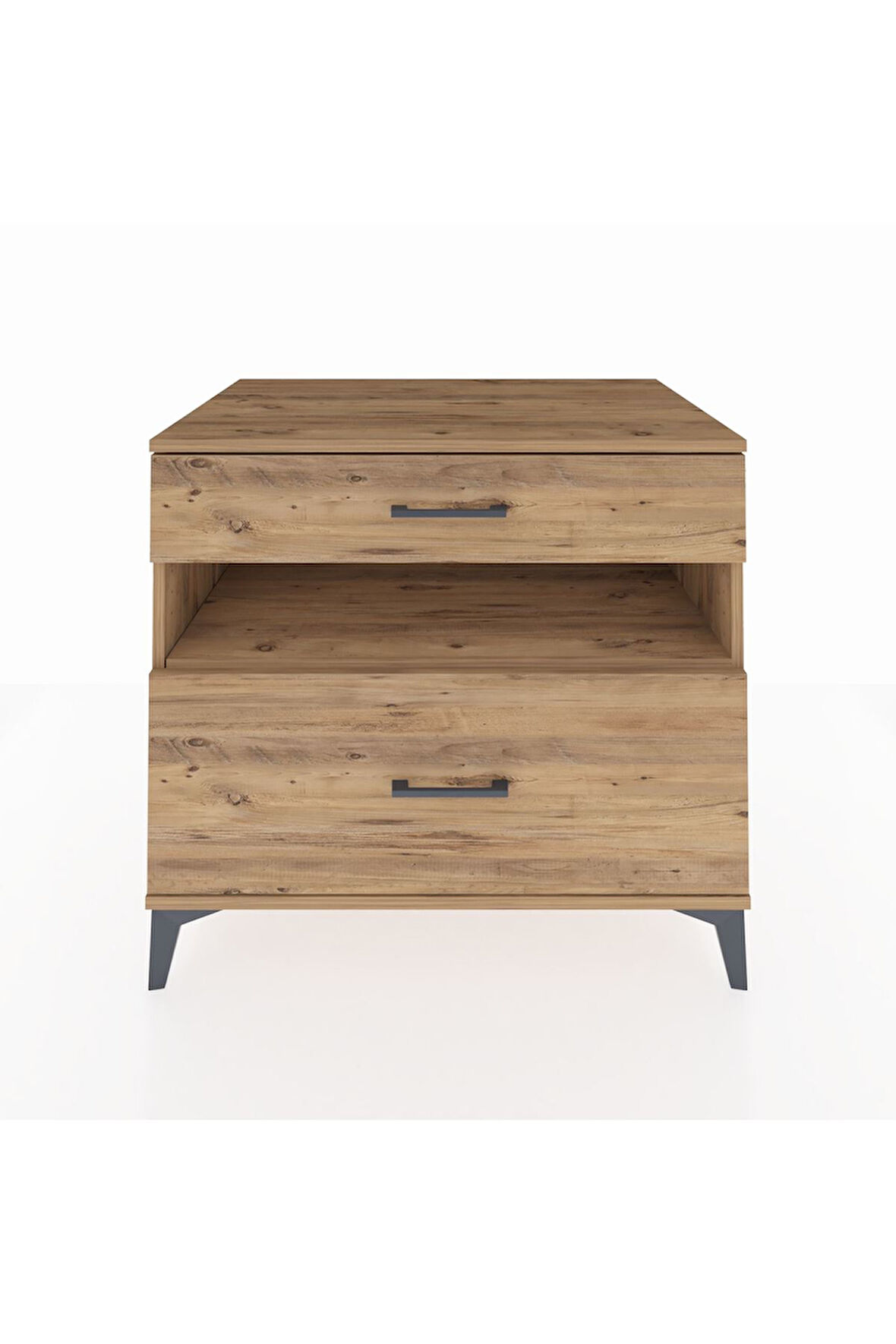 Kronos Şifonyer Tek Raflı 2 Çekmeceli 88x59x80 Çam-Çam