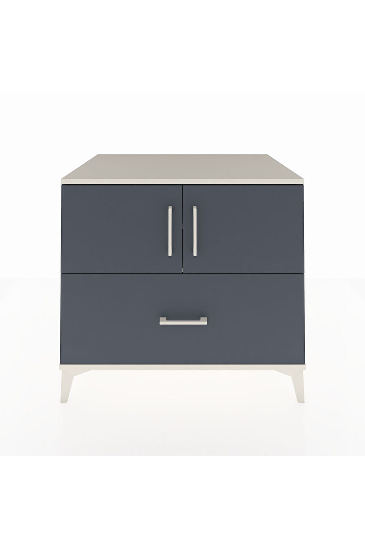 Kronos Şifonyer 2 Raflı Tek Çekmeceli 2 Kapaklı 88x59x80 Aytaşı-Antrasit