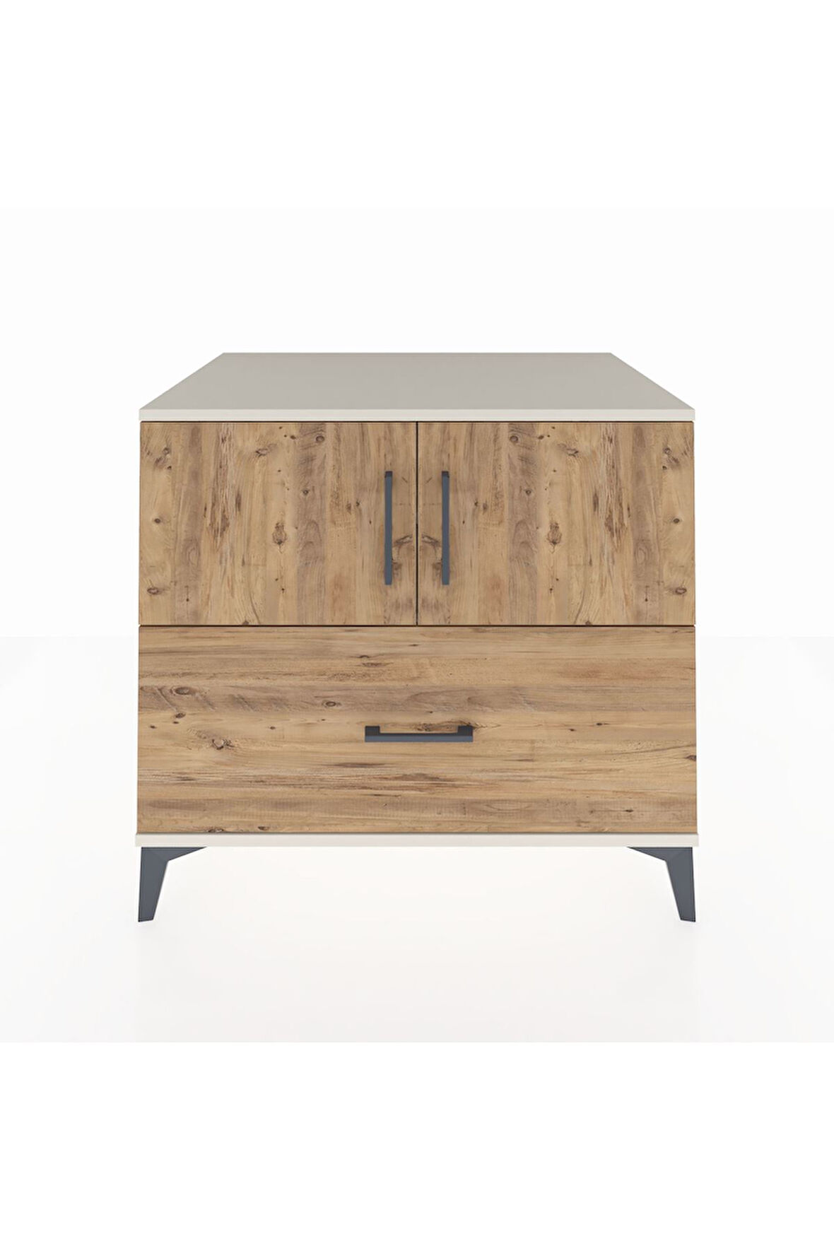 Kronos Şifonyer 2 Raflı Tek Çekmeceli 2 Kapaklı 88x59x80 Aytaşı-Çam