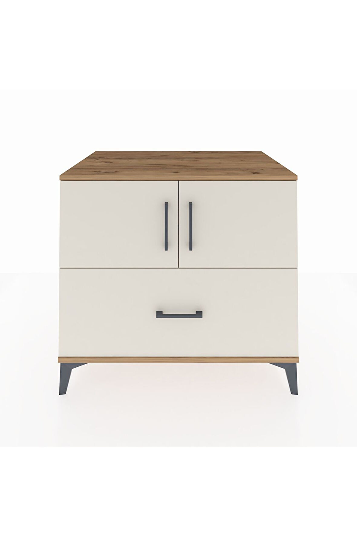 Kronos Şifonyer 2 Raflı Tek Çekmeceli 2 Kapaklı 88x59x80 Çam-Aytaşı